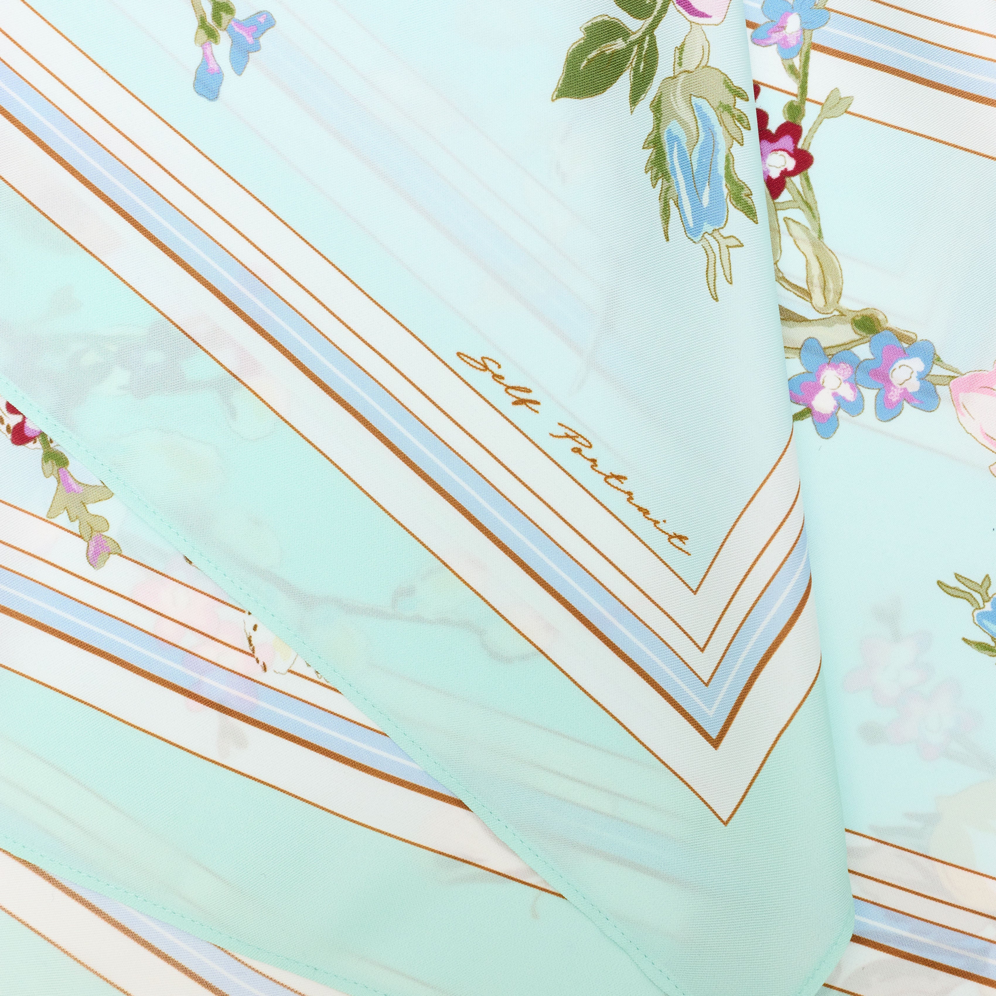 Mint Floral Scarf - Image 3