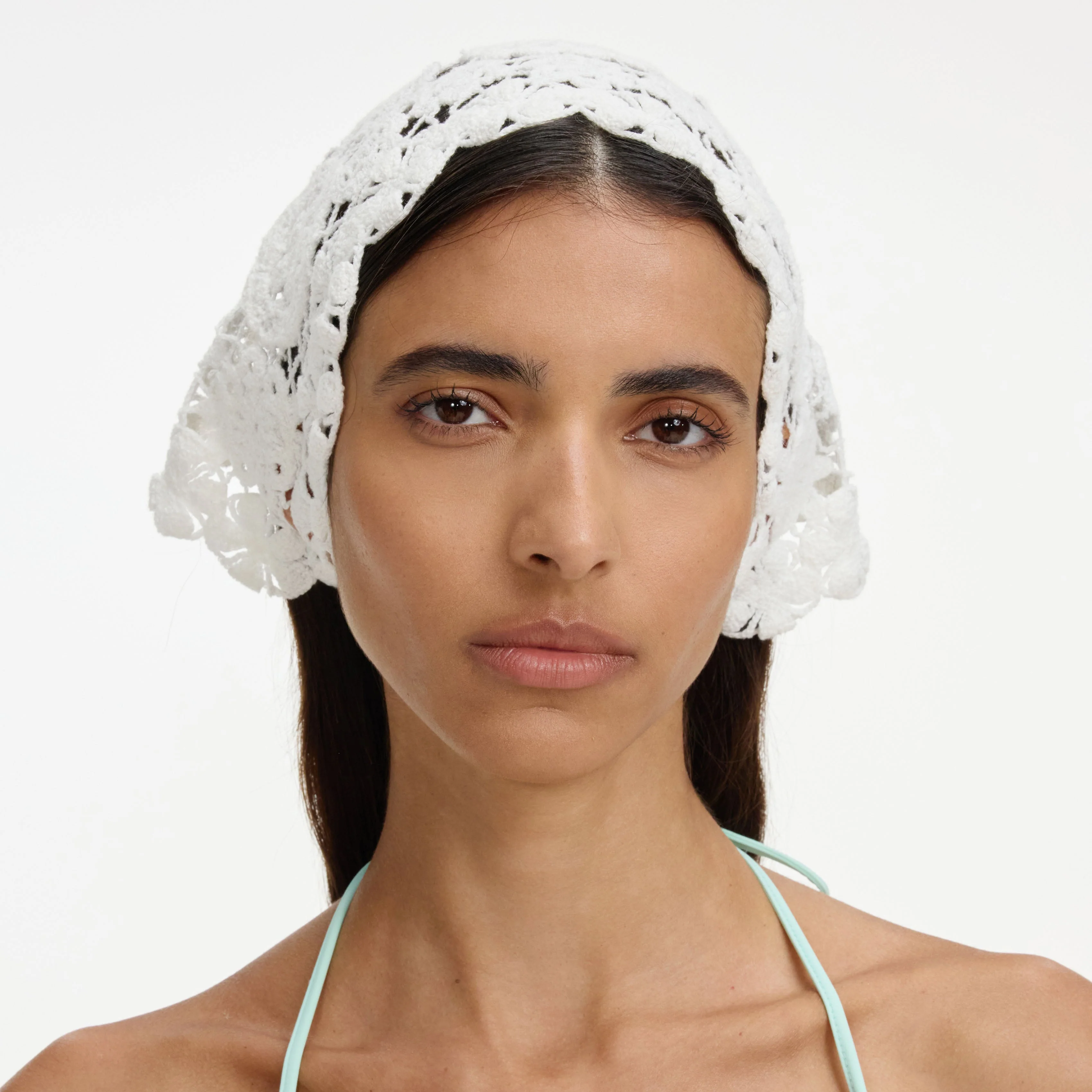 White Crochet Bandana - Image 4