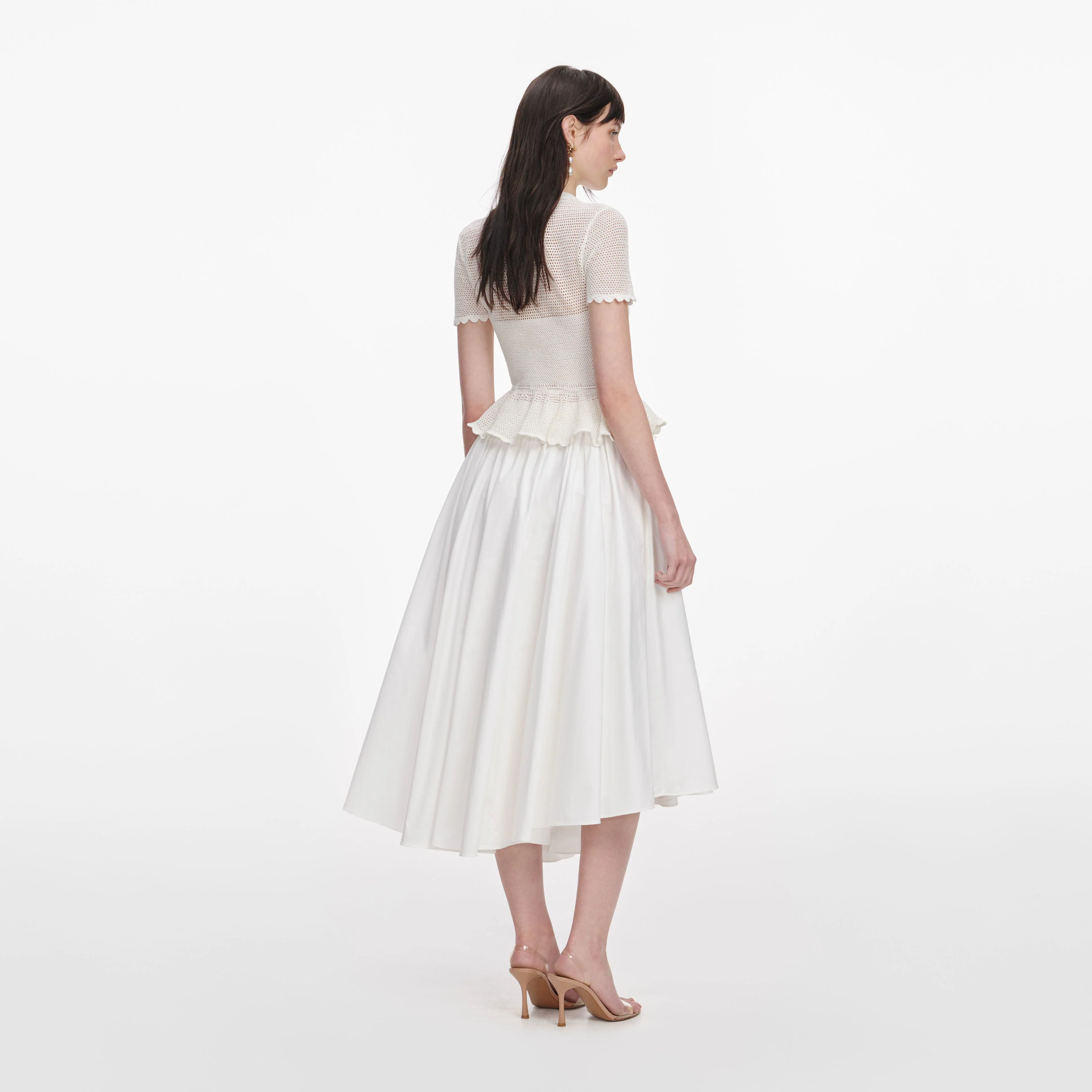 White Floral Crochet Top - Image 3