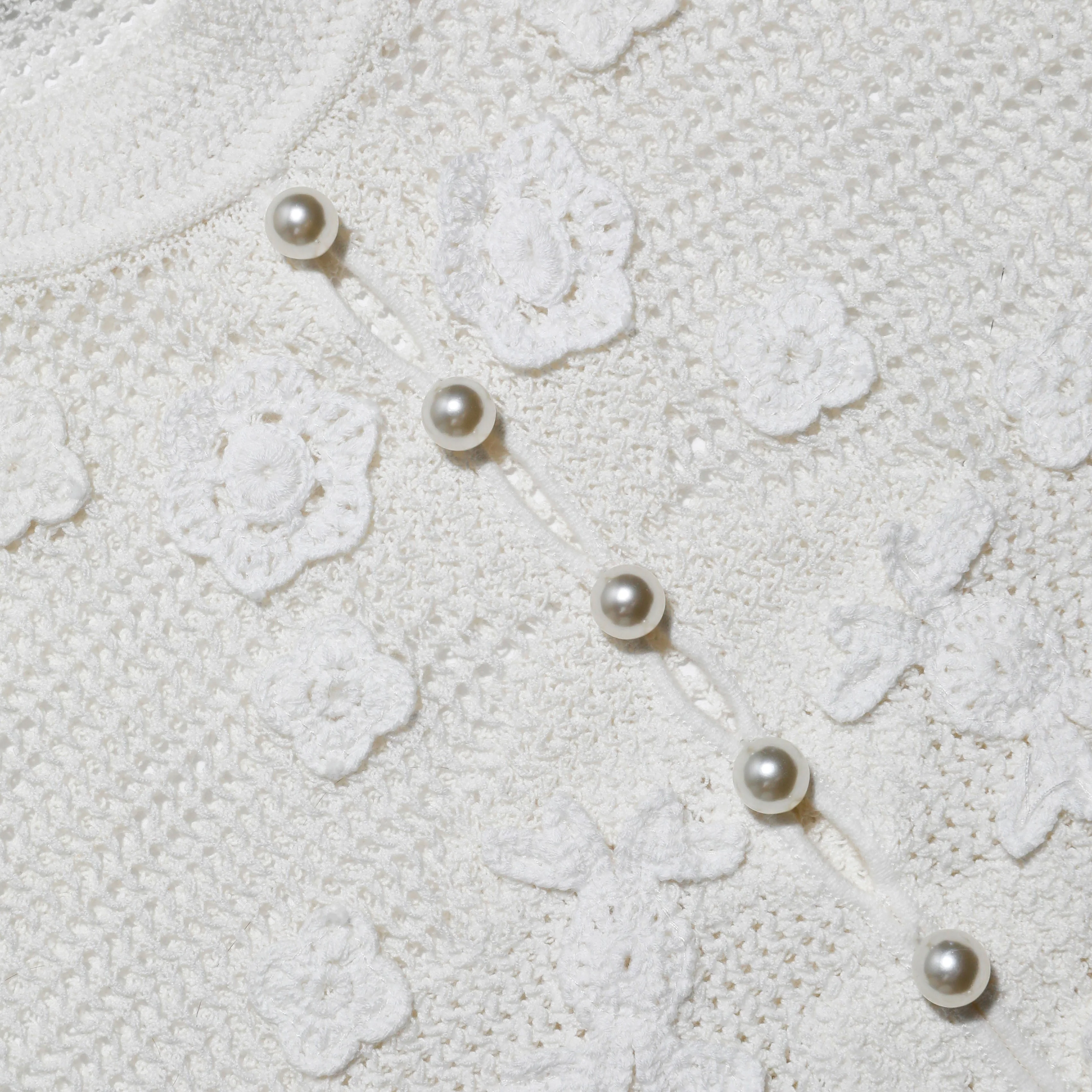 White Floral Crochet Top - Image 5