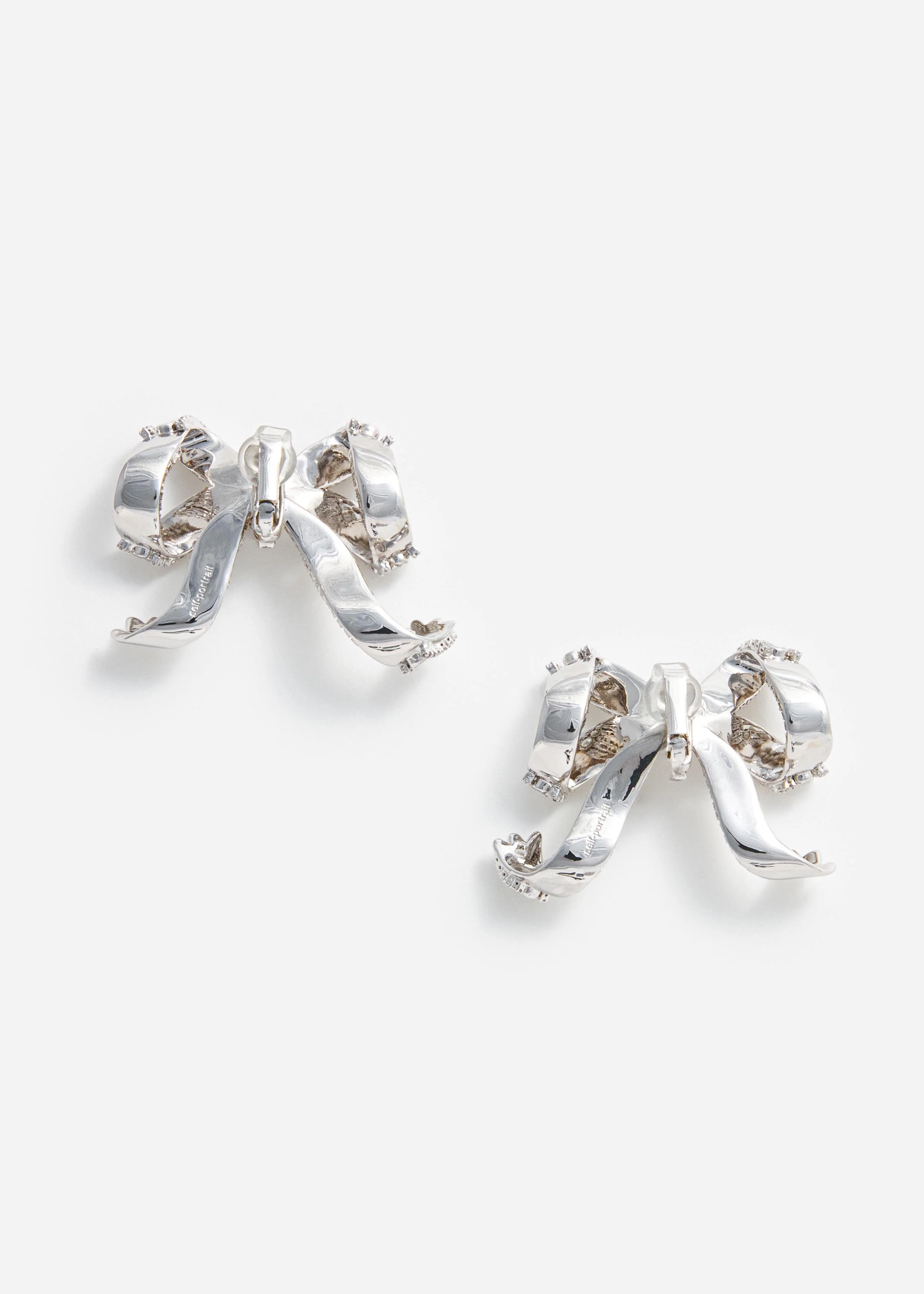 Crystal Bow Earrings - Image 3