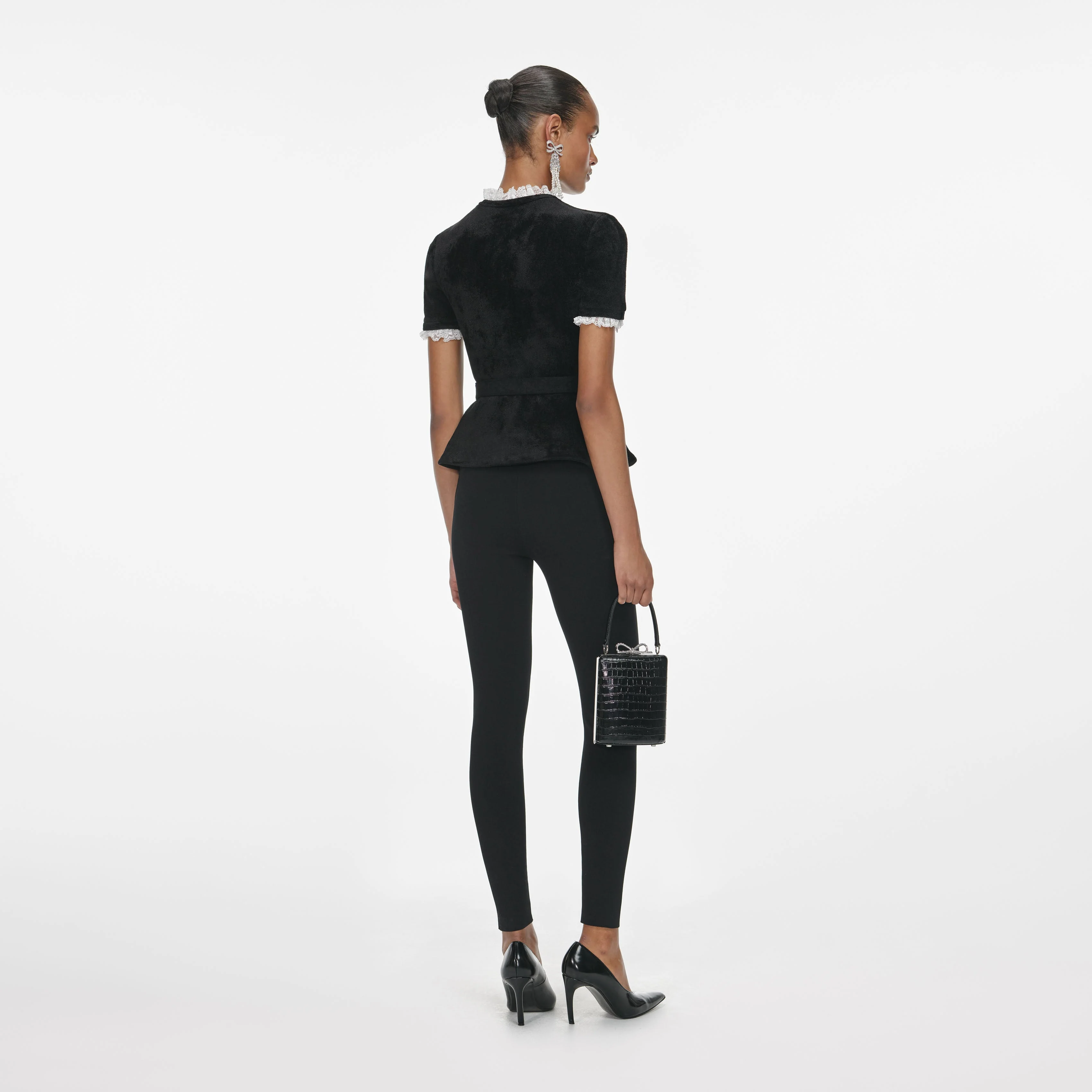 Black Chenille Knit Top - Image 3