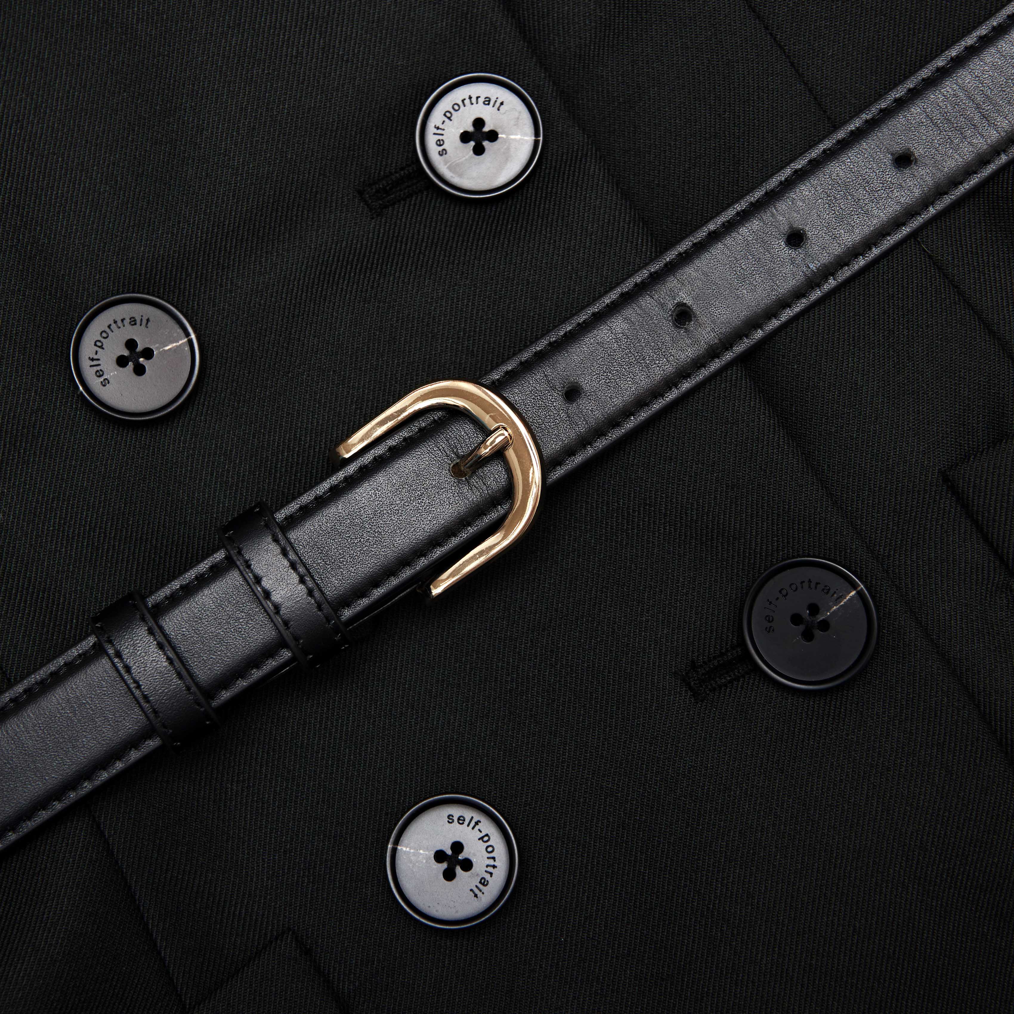 Black Wool Crepe Mini Dress - Image 5