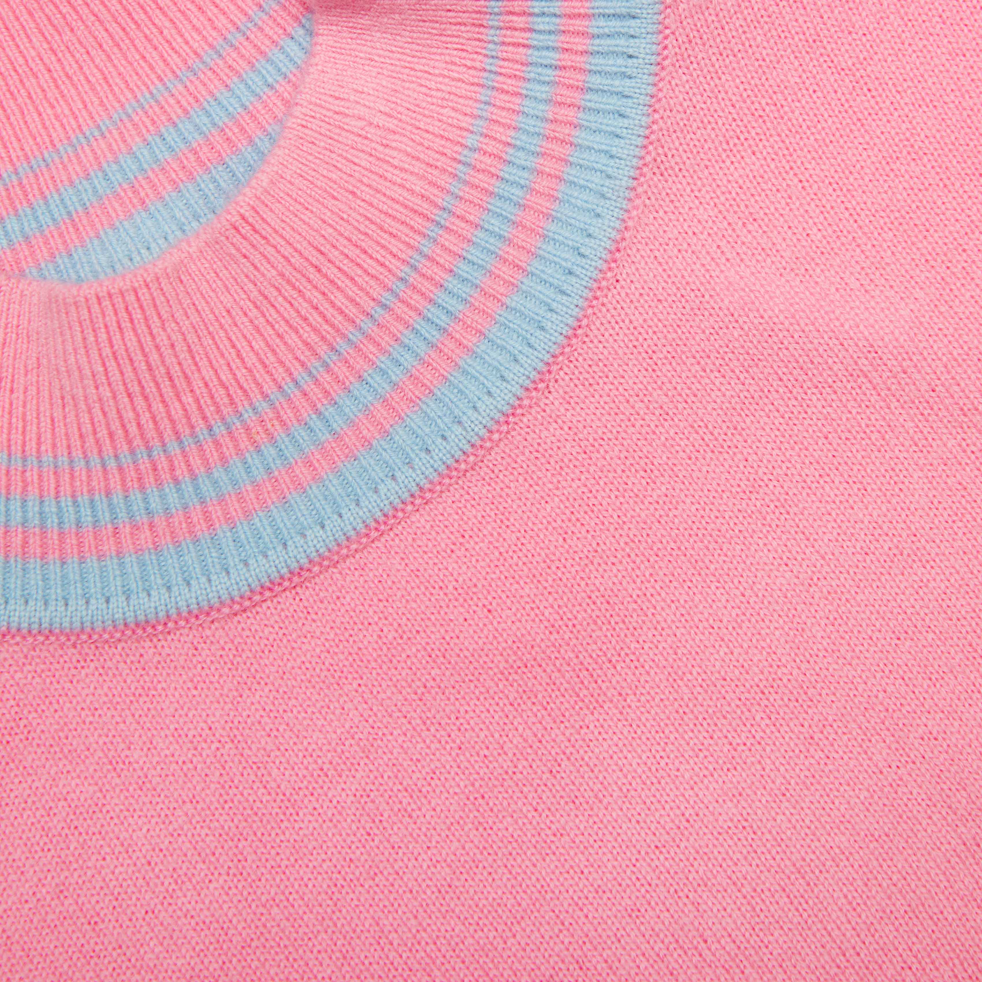 Pink Contrast Stripe Knit Top - Image 5