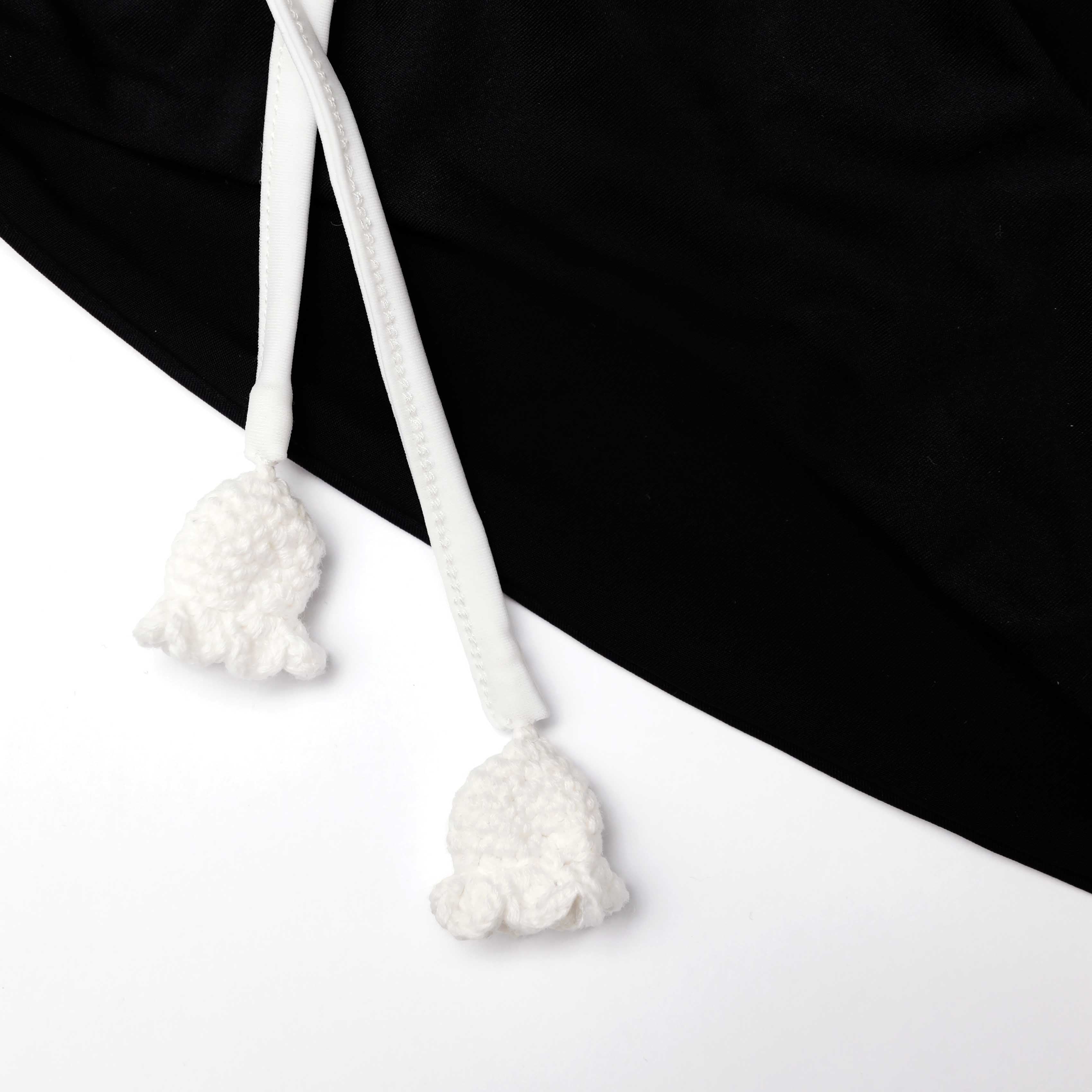 Black Crochet Flower Bikini Bottoms - Image 5