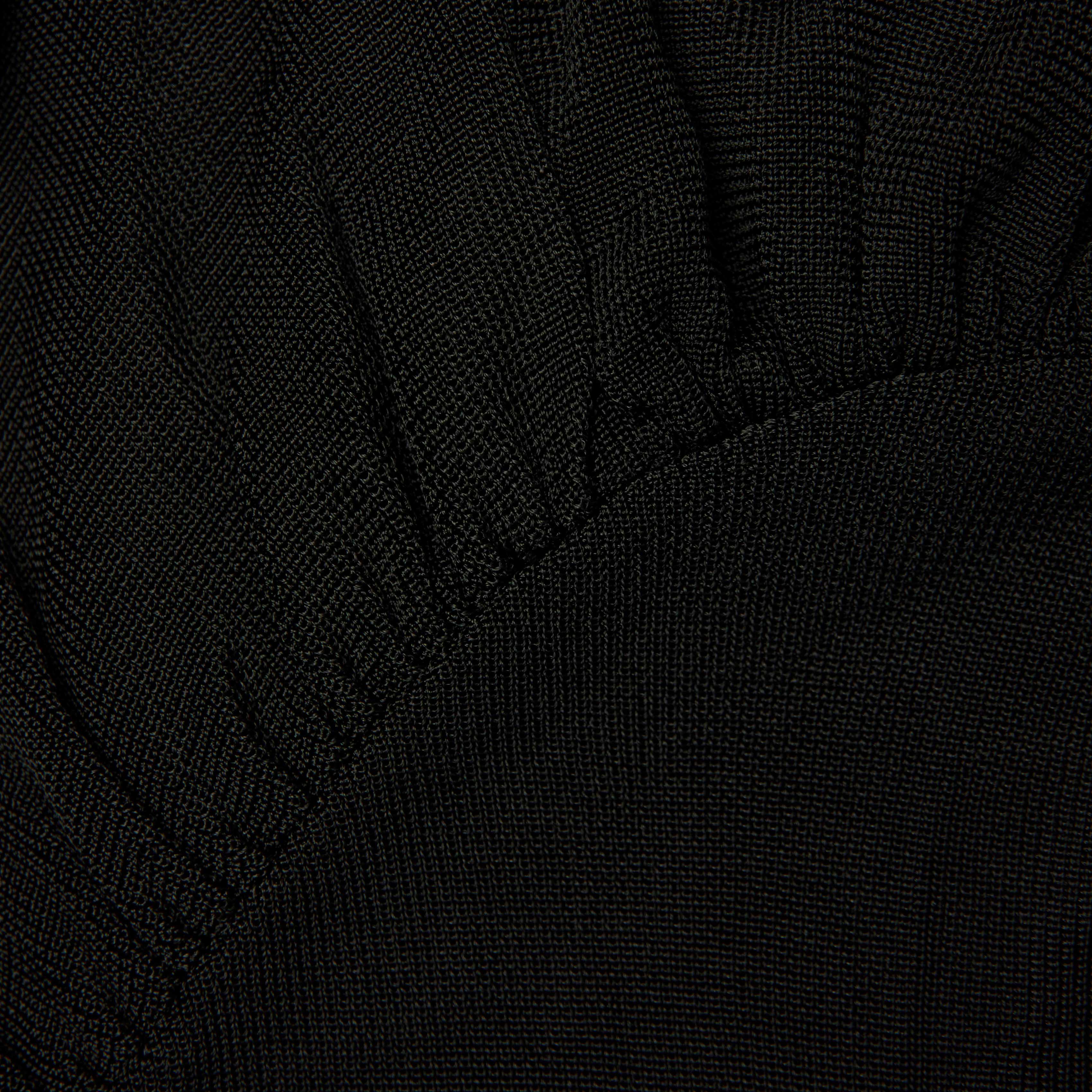 Black Cut Out Viscose Knit Top - Image 5