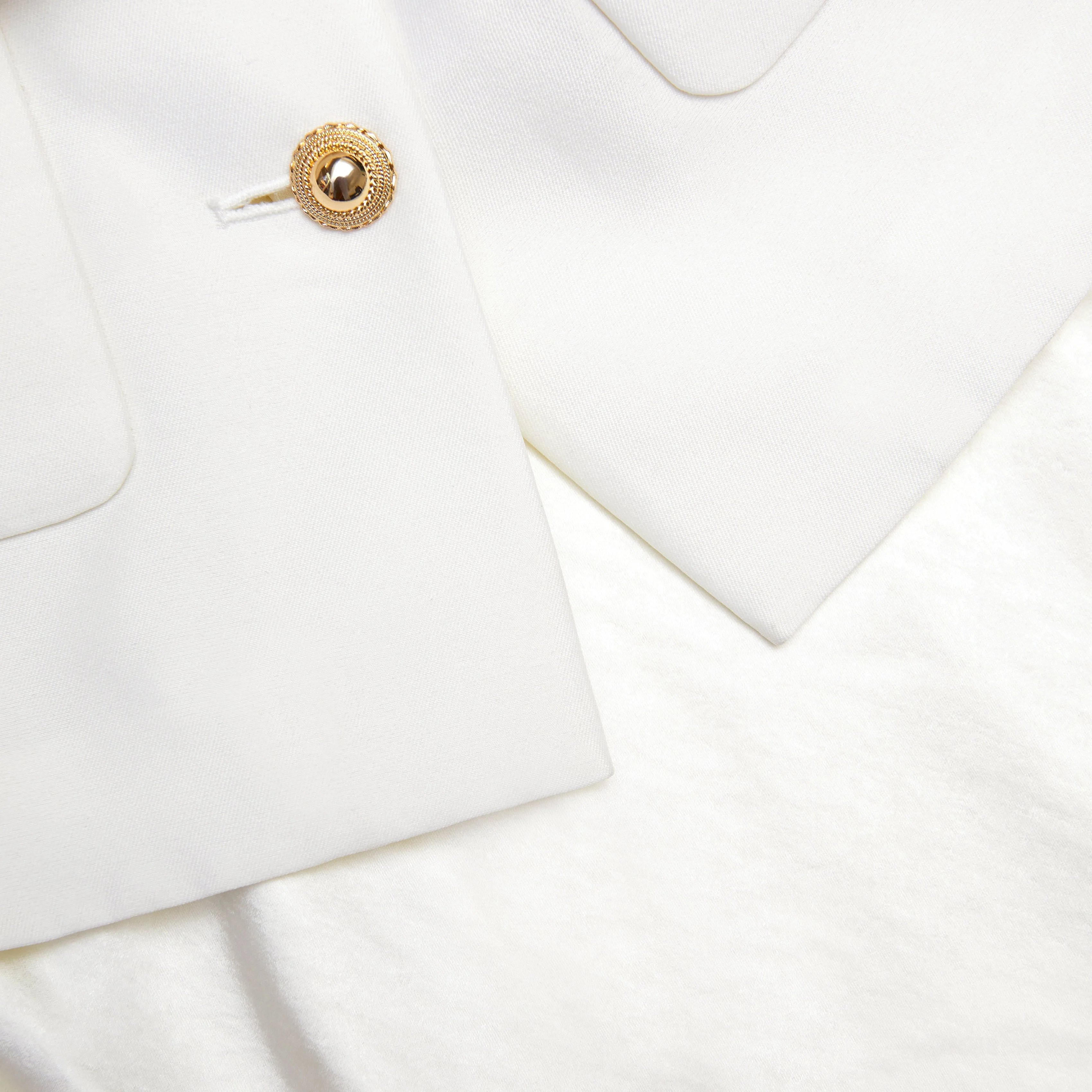 Cream Taffeta Chain Belt Maxi Dress - Image 5