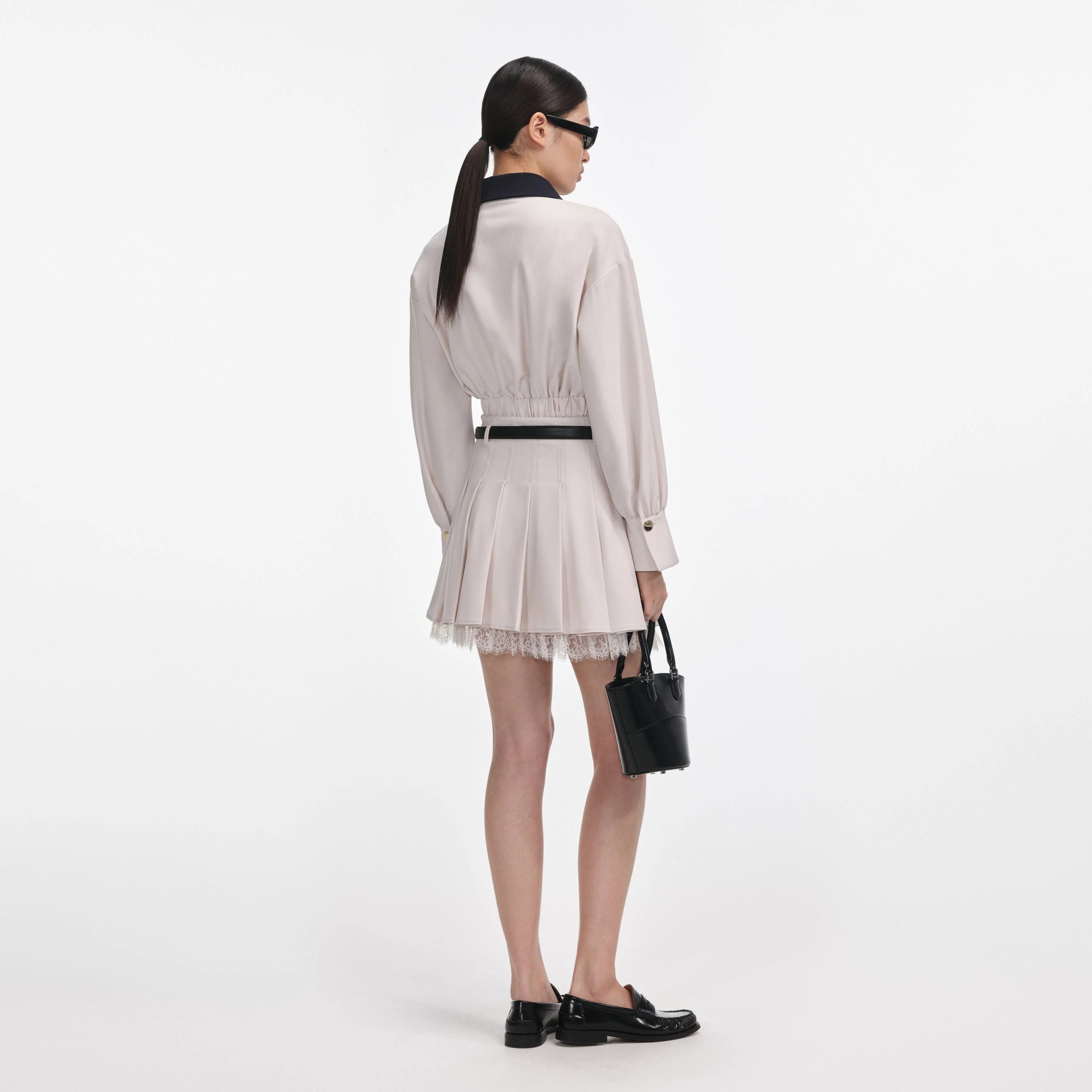 Cream Twill Contrast Collar Jacket - Image 3