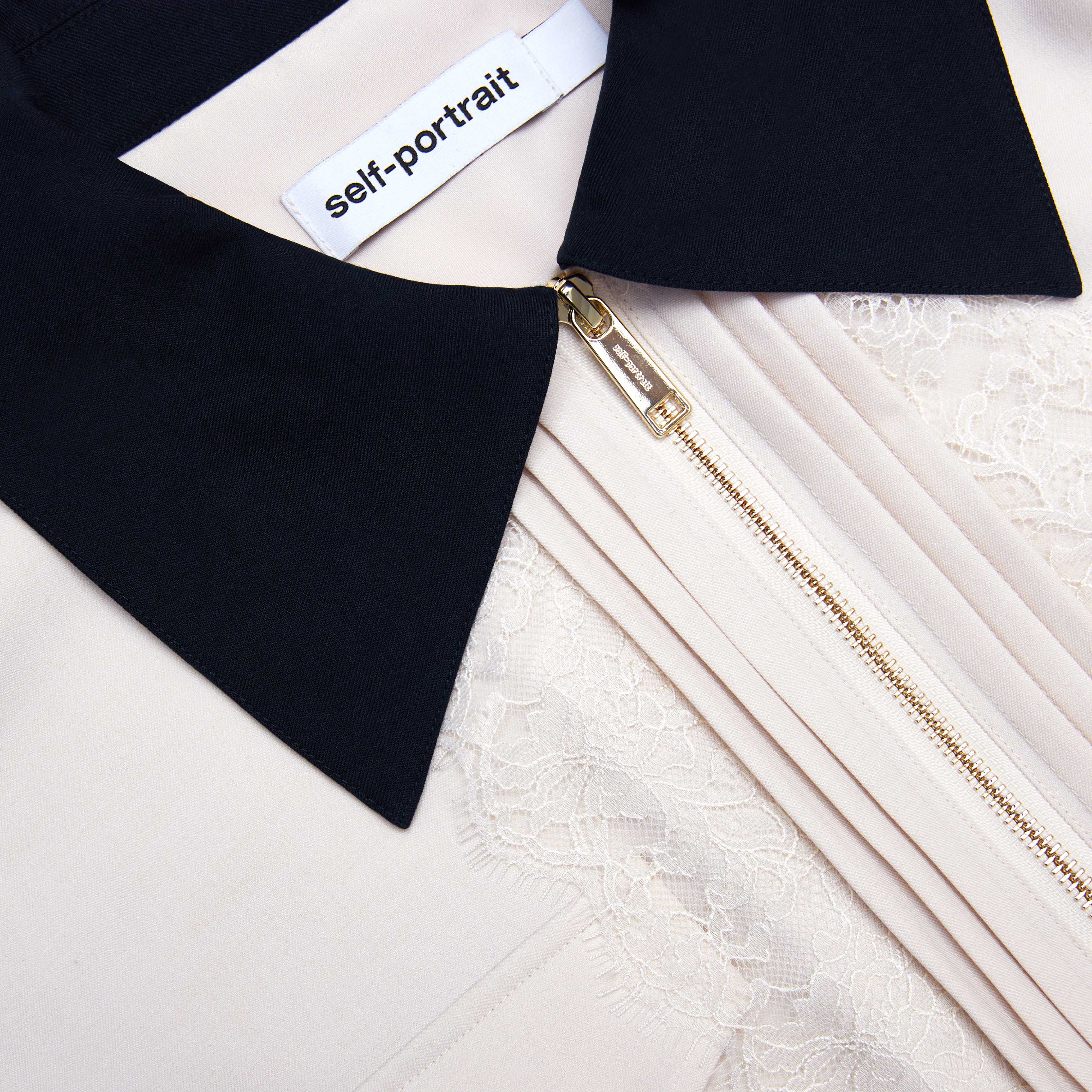 Cream Twill Contrast Collar Jacket - Image 5