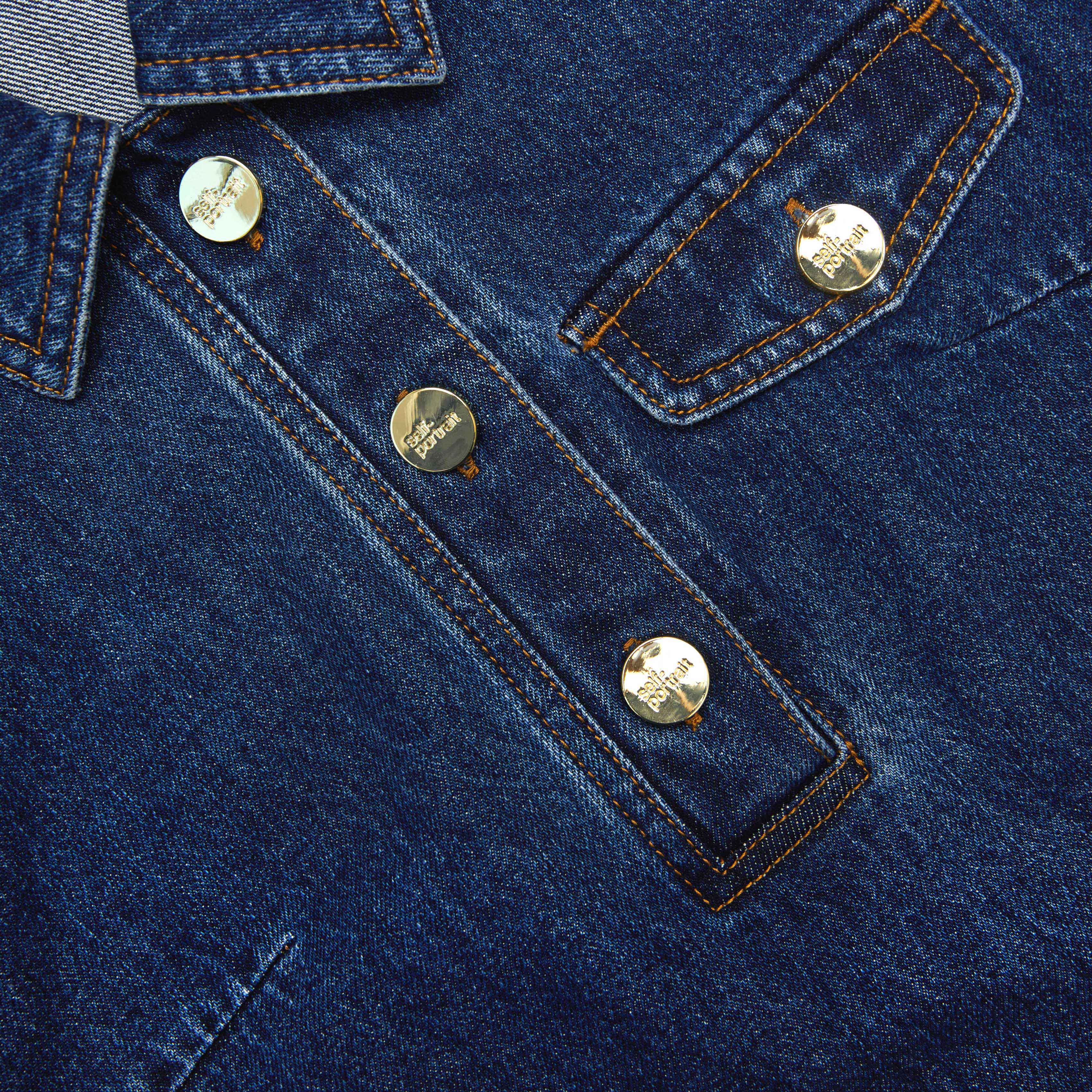 Denim Sleeveless Mini Dress - Image 5