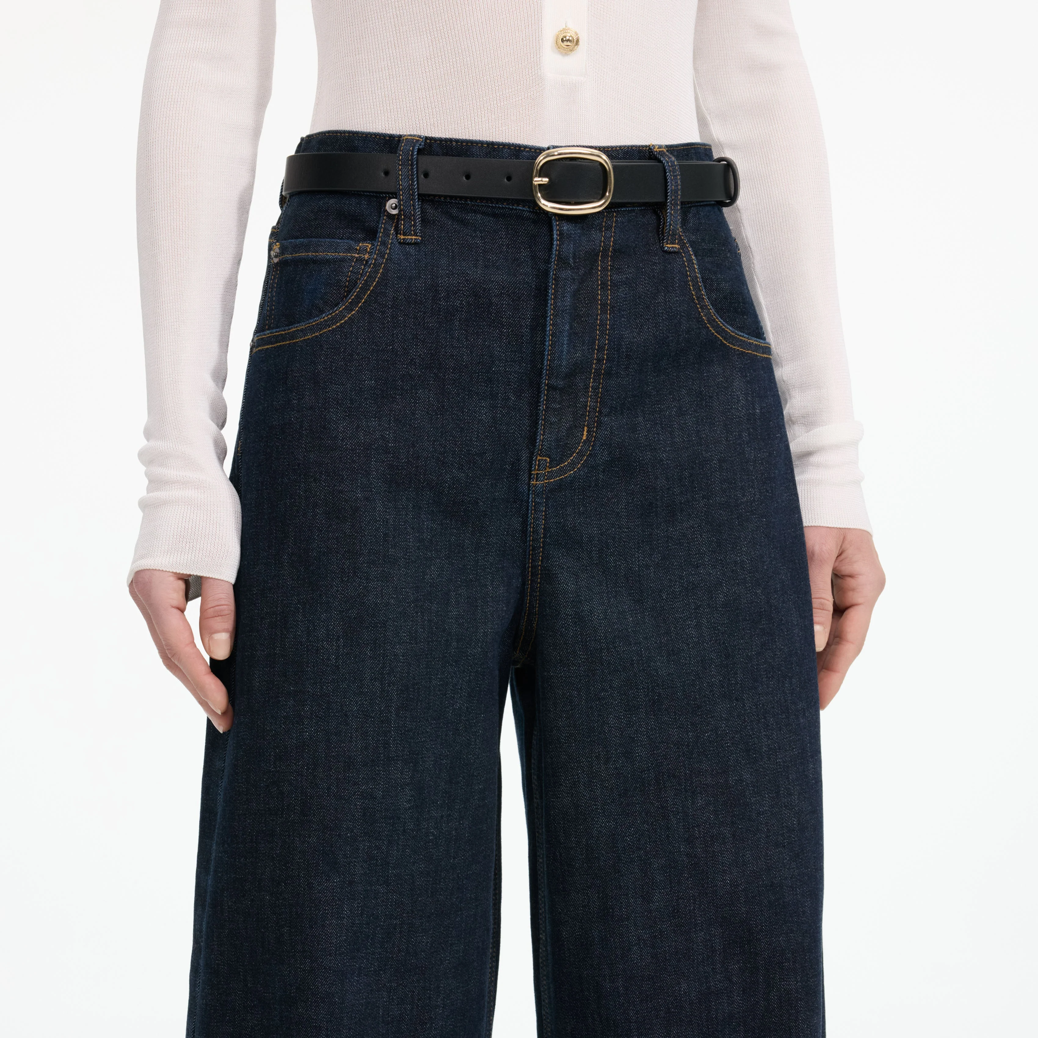Indigo Barrel Leg Jeans - Image 4