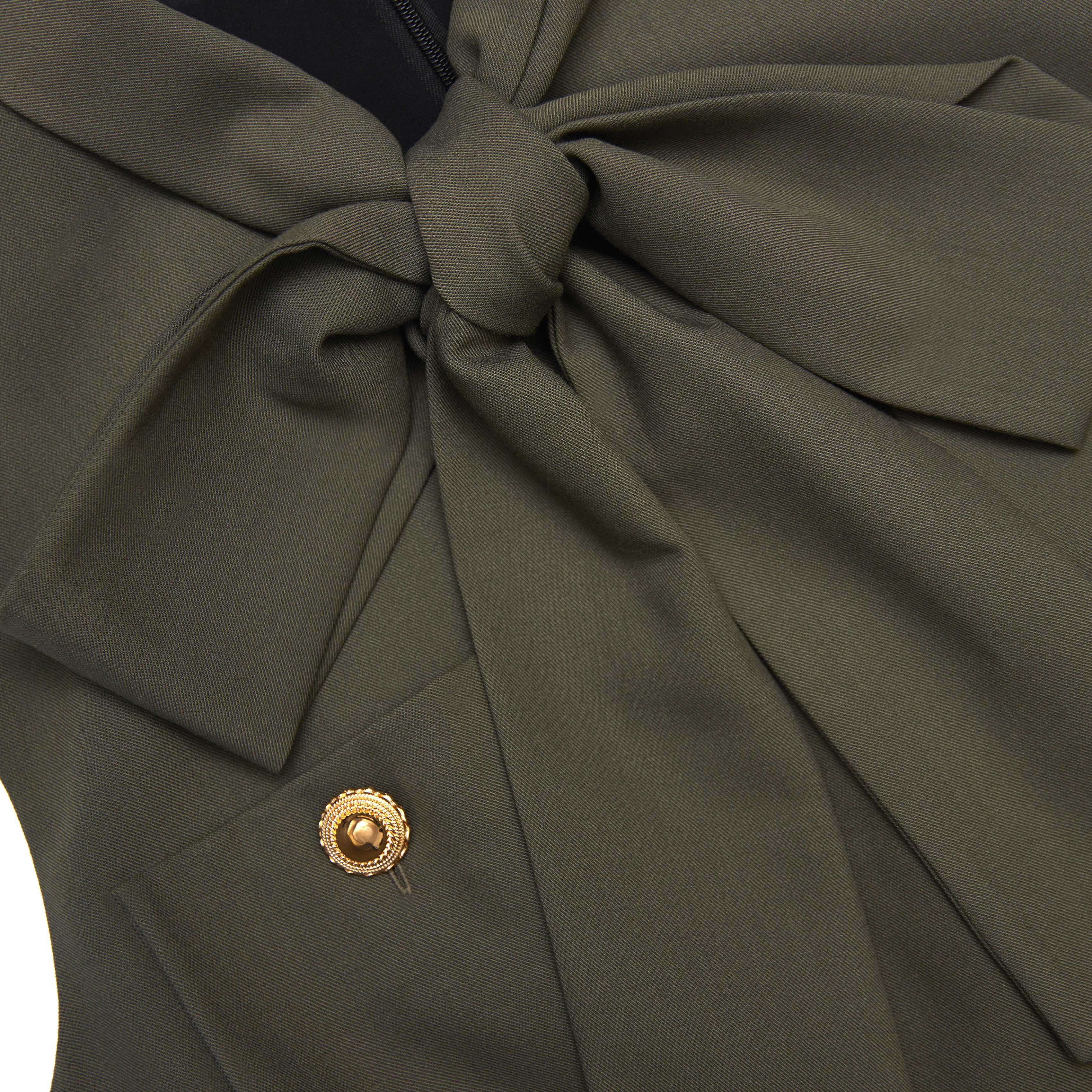 Khaki Twill Mini Dress - Image 5