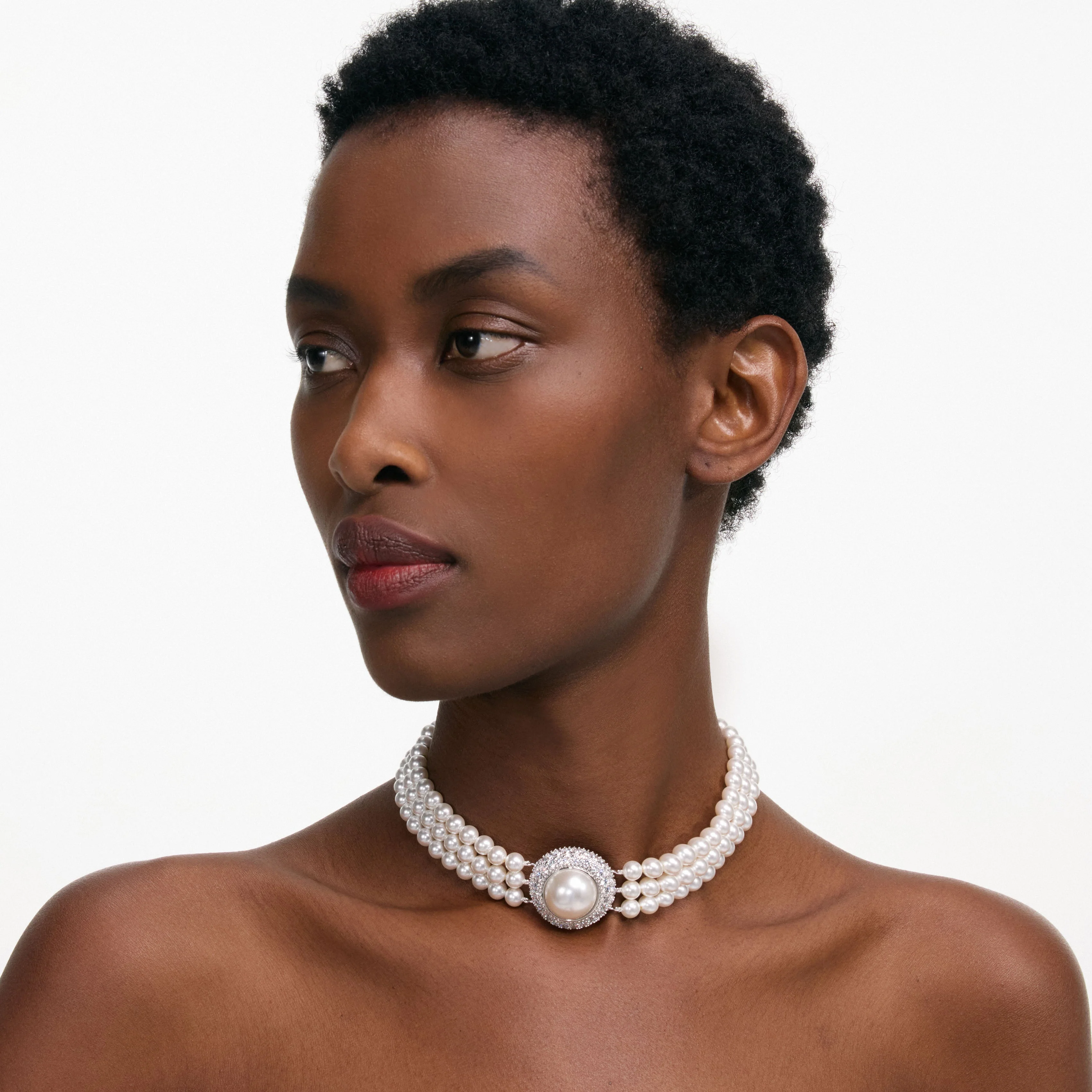 Small Crystal Pearl Choker - Image 4