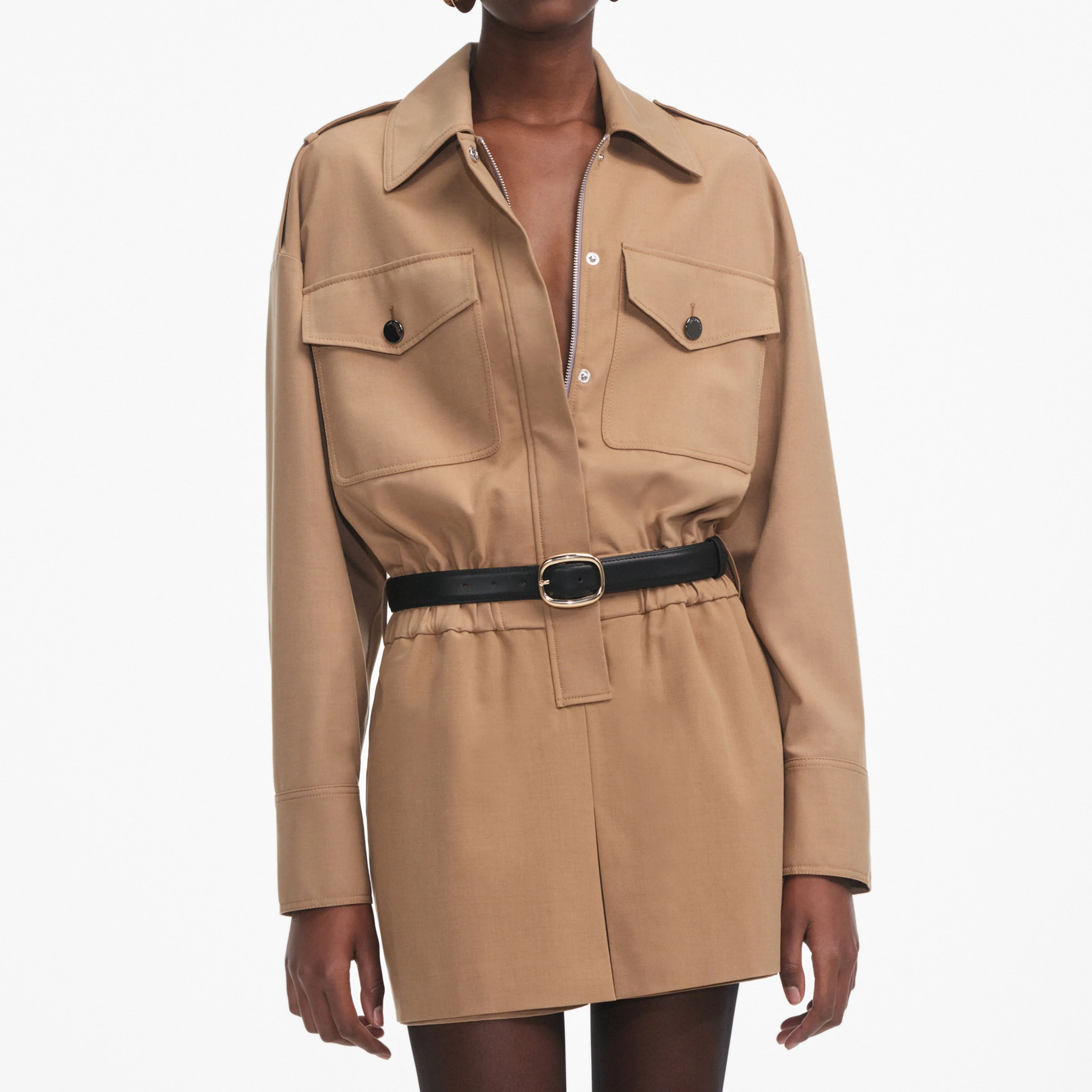 Tan Twill Playsuit - Image 4