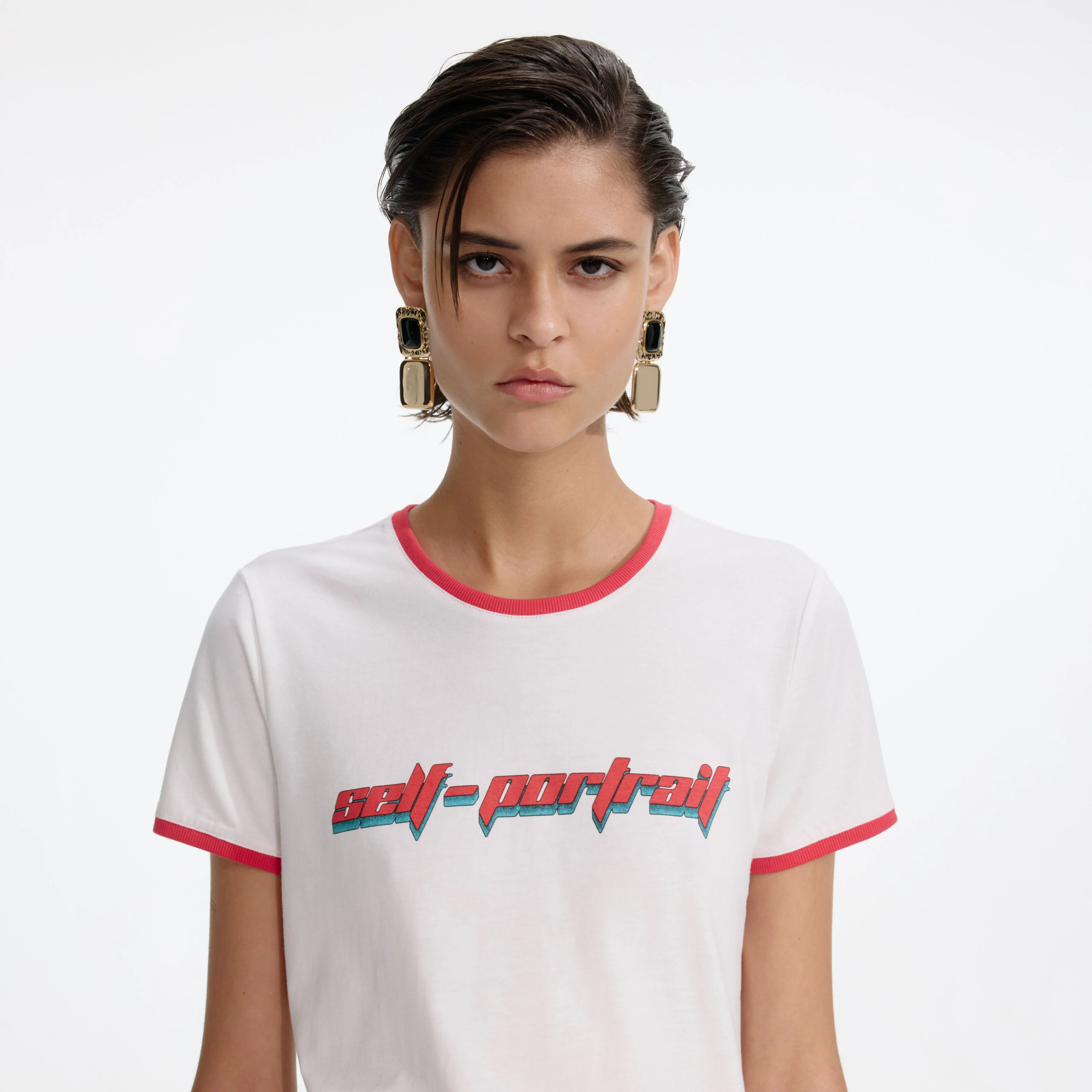 White T-Shirt With Red SP Logo - Image 4