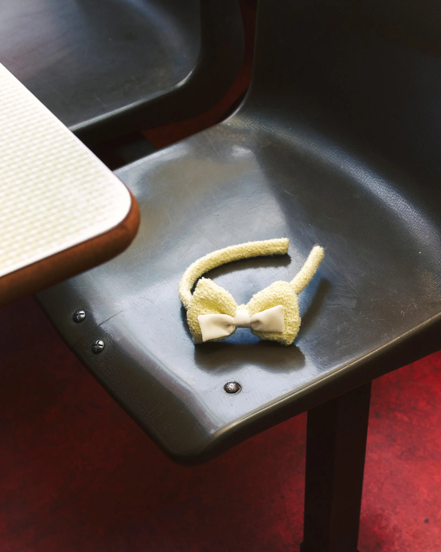 Yellow Boucle Bow Headband - Image 3