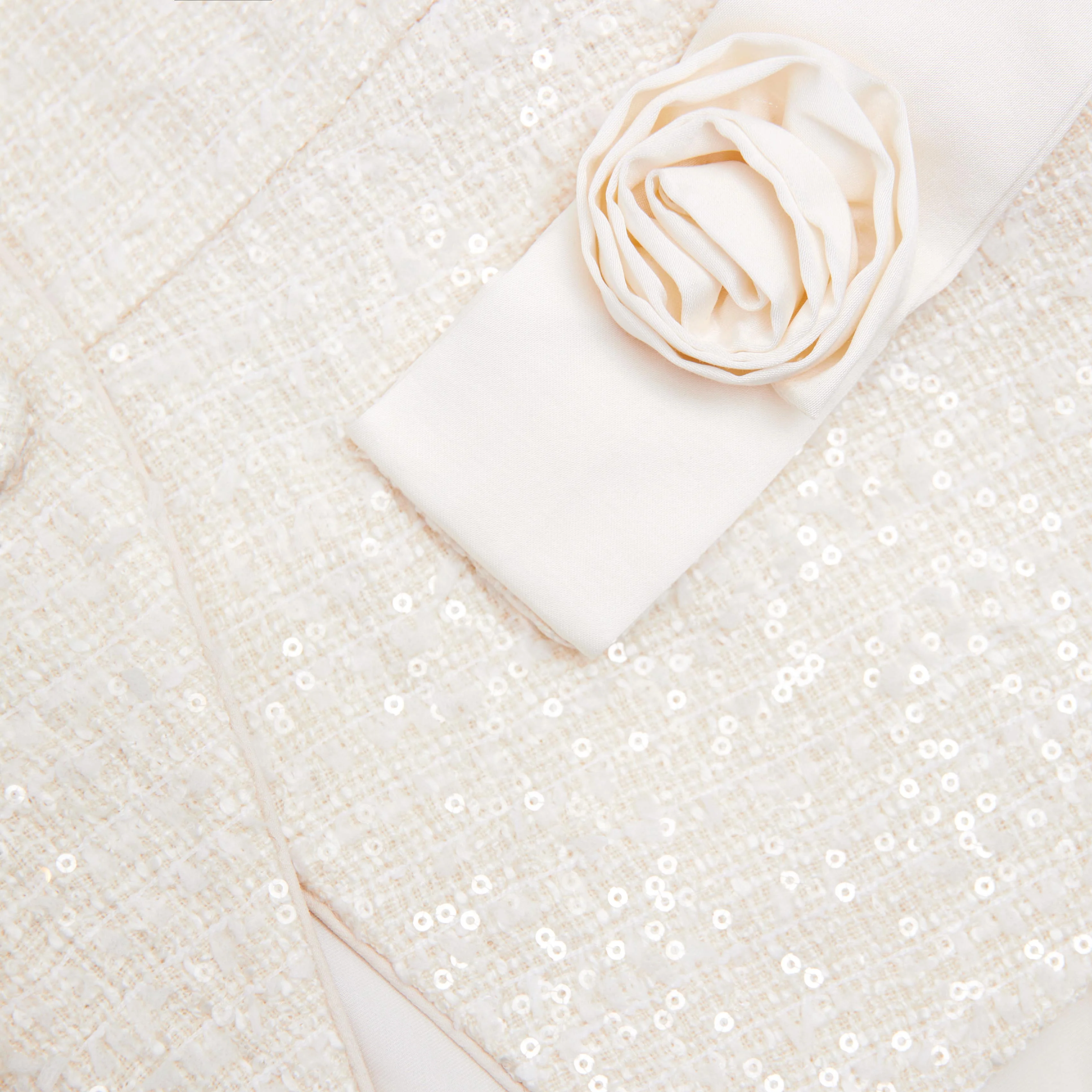 Cream Boucle Bow Detail Maxi Dress - Image 5