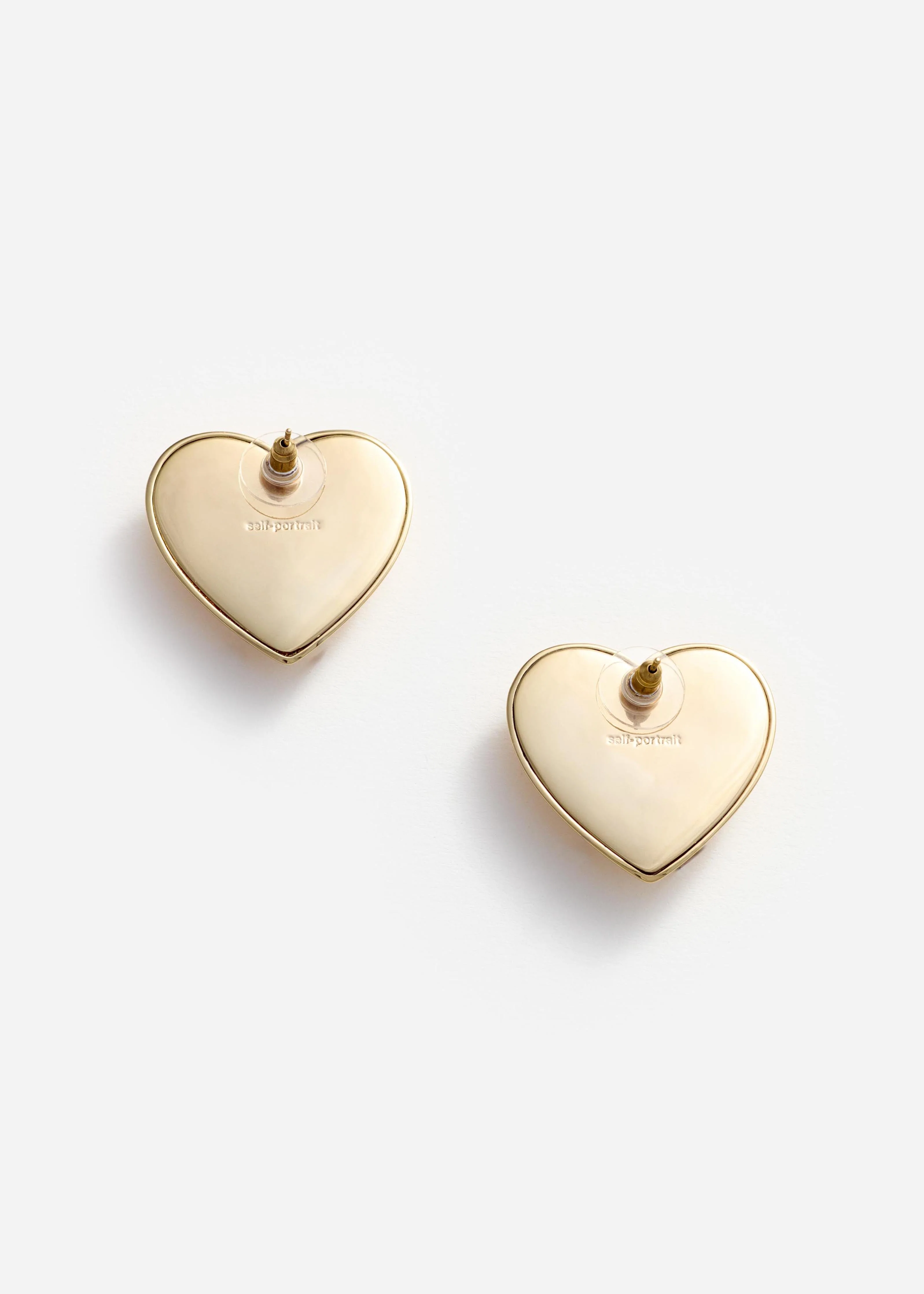 Gold Crystal Heart Earrings - Image 3
