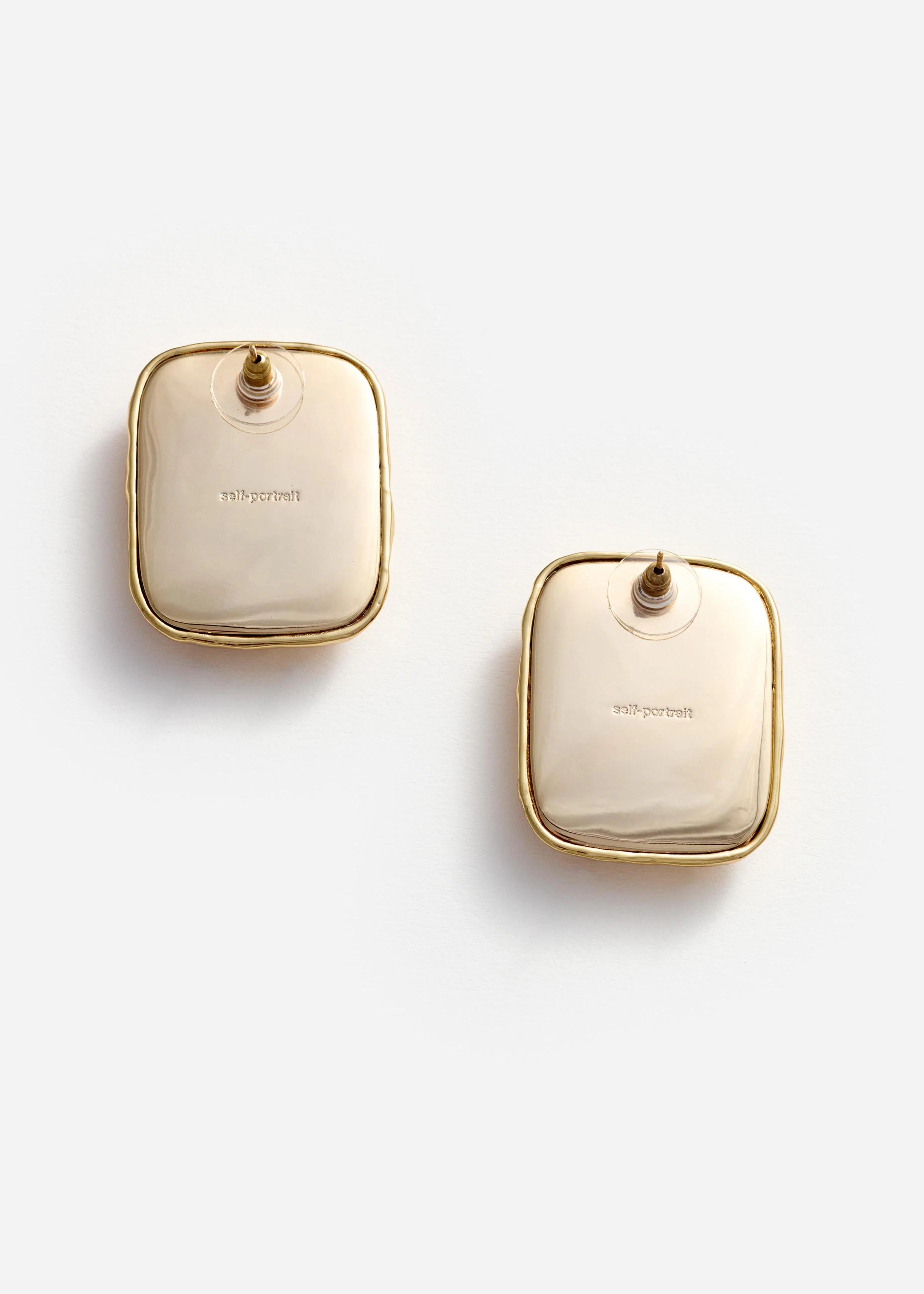 Mottled Gold Pearl Earrings - Image 3