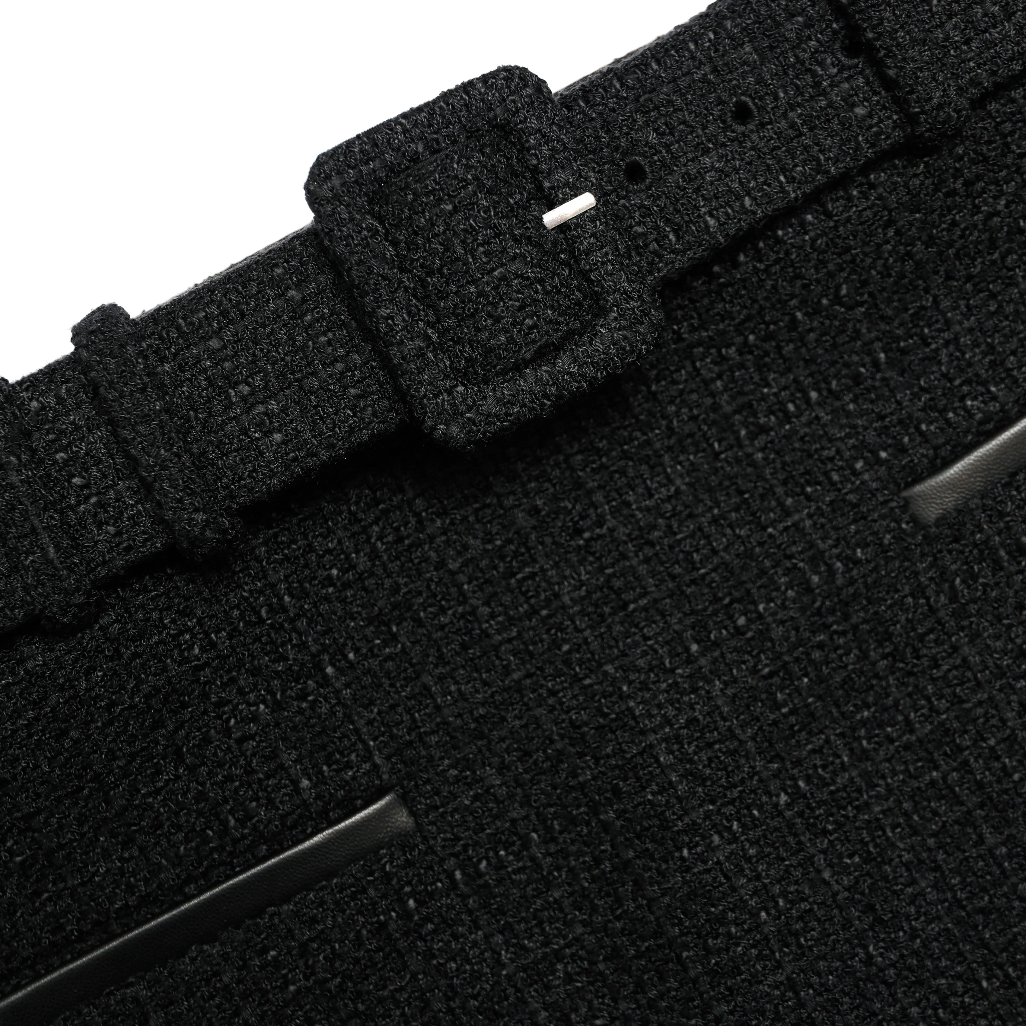 Black Boucle Mini Skirt - Image 5