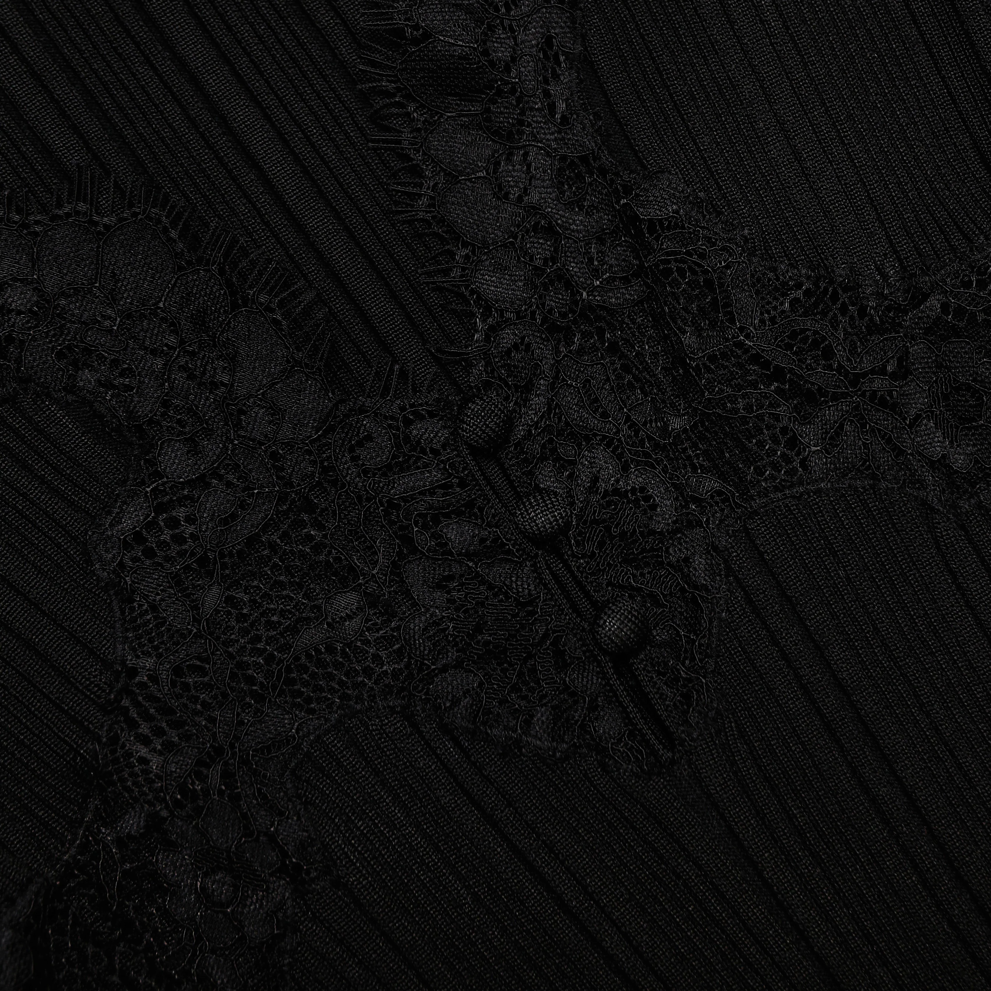 Black Lace Knit Top - Image 5
