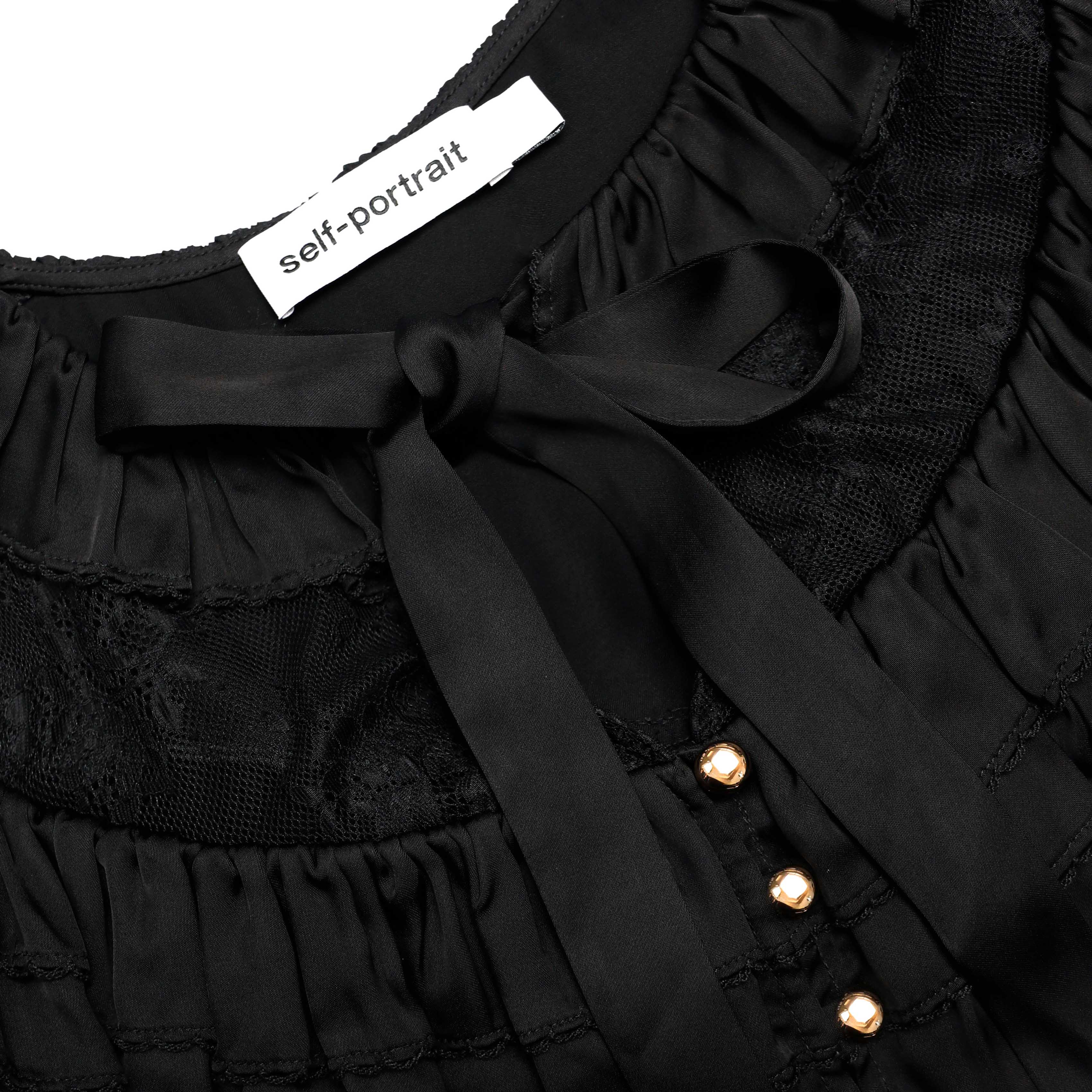Black Viscose Lace Blouse - Image 5