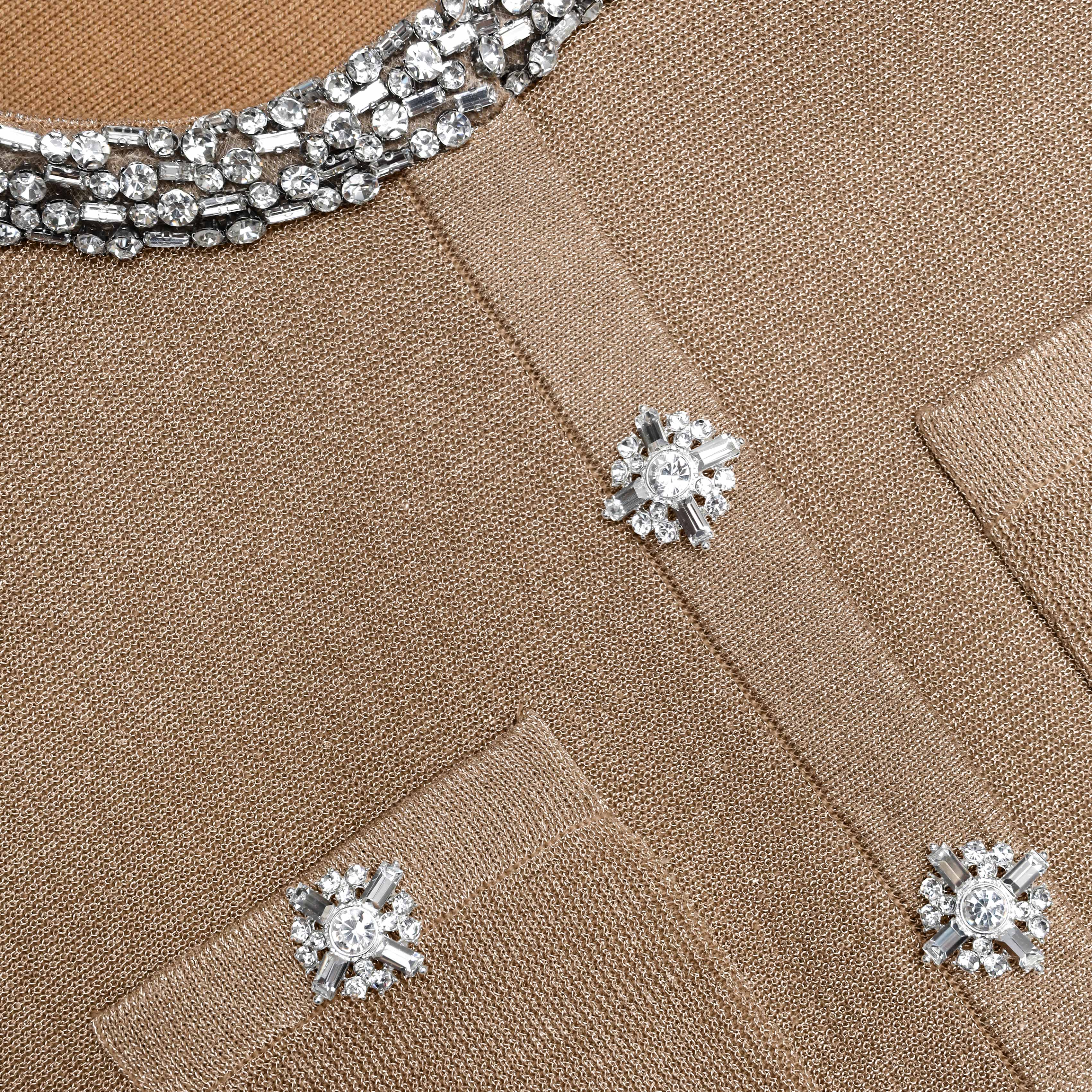 Gold Crystal Trim Cardigan - Image 5