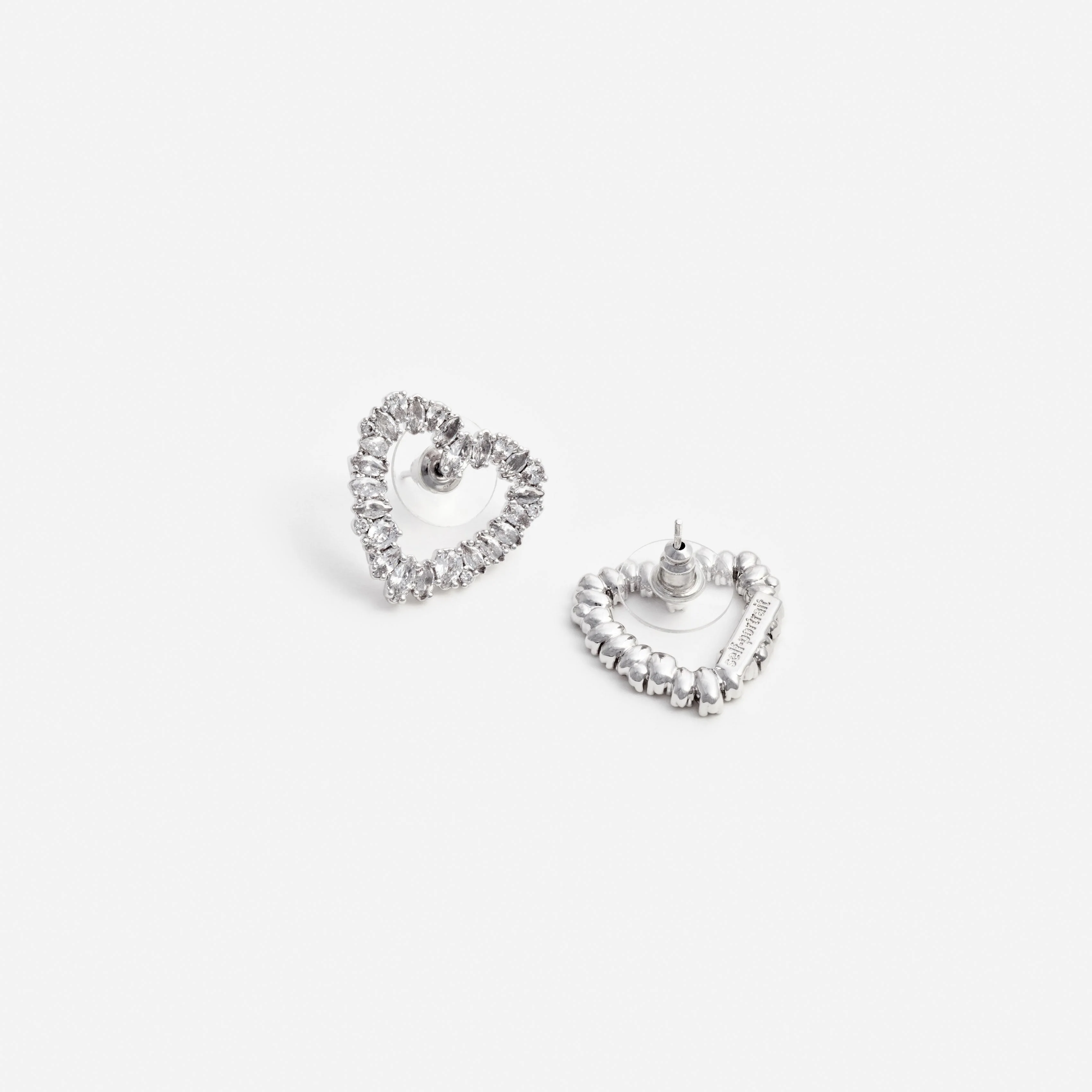 Mini Crystal Heart Earrings - Image 3
