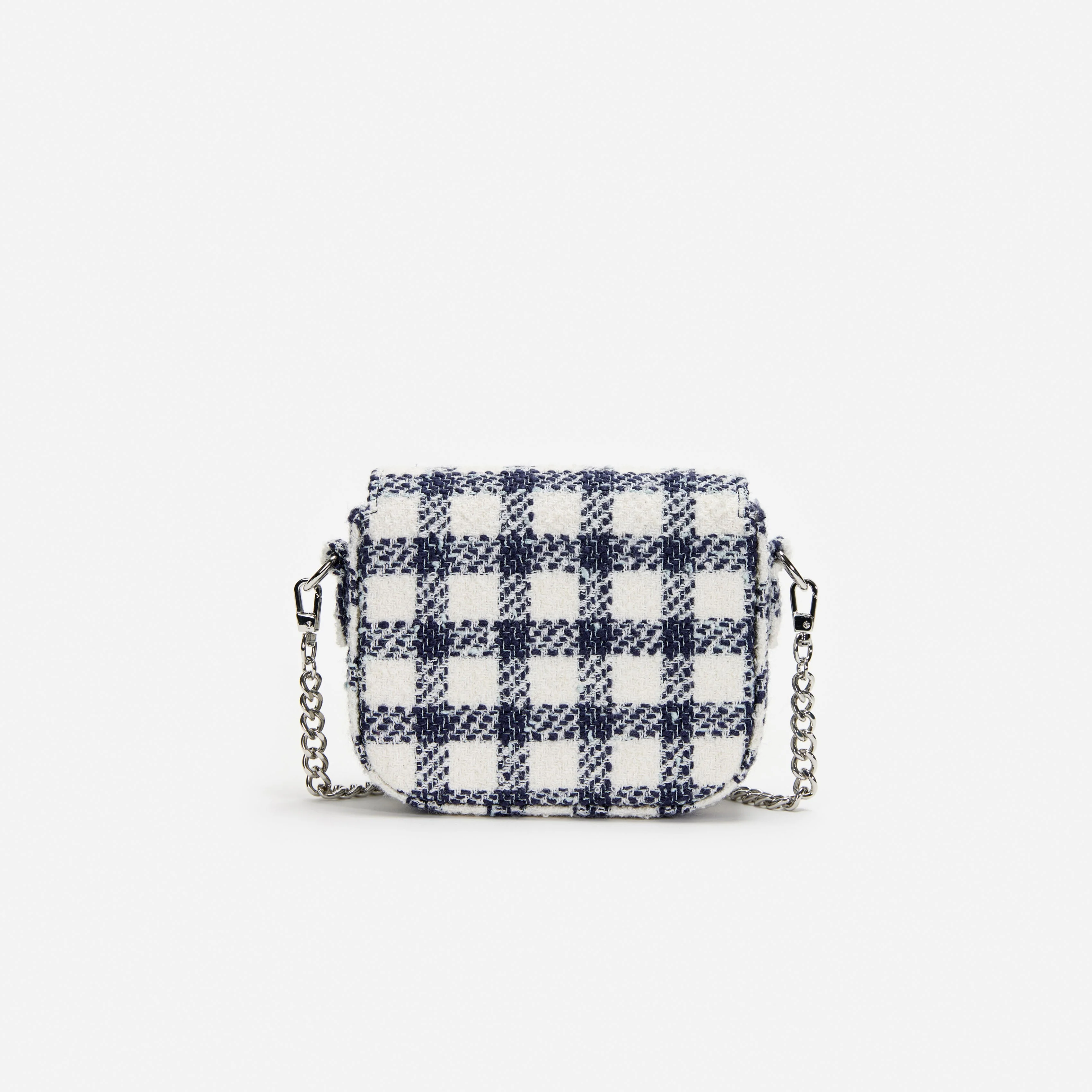 Navy Check Boucle Bag - Image 3