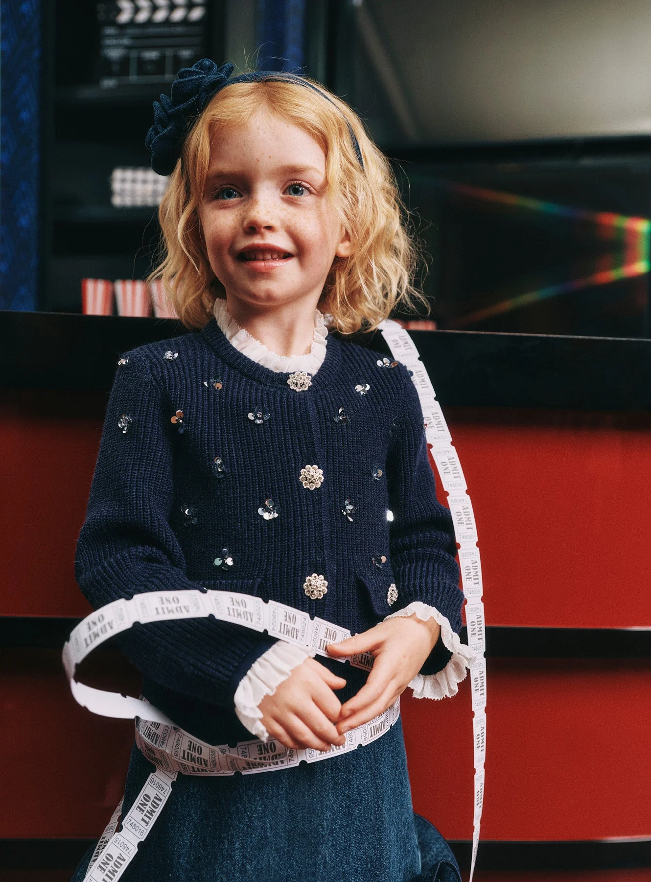 Navy Embellished Cardigan - Image 3