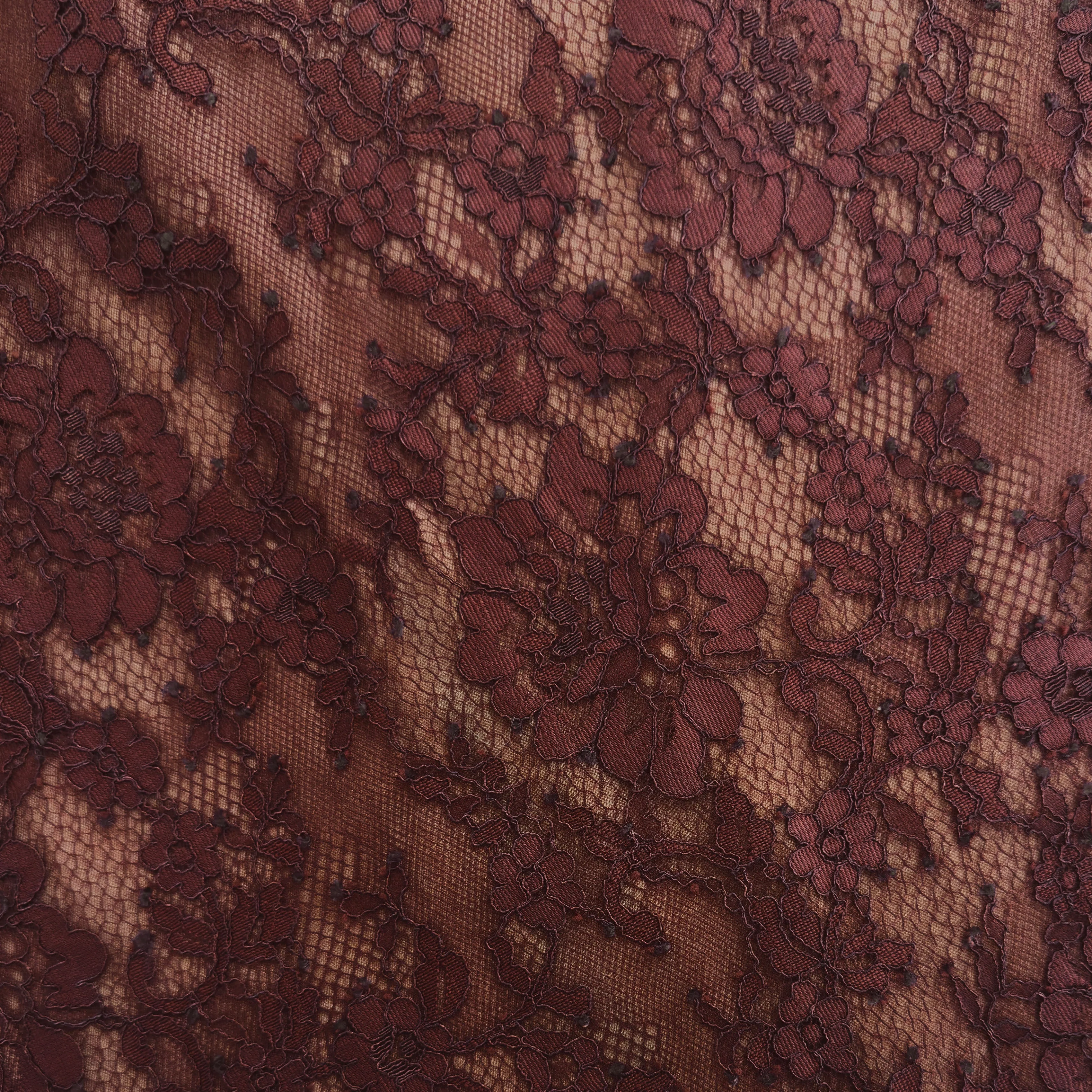 Brown Floral Lace Midi Skirt - Image 5