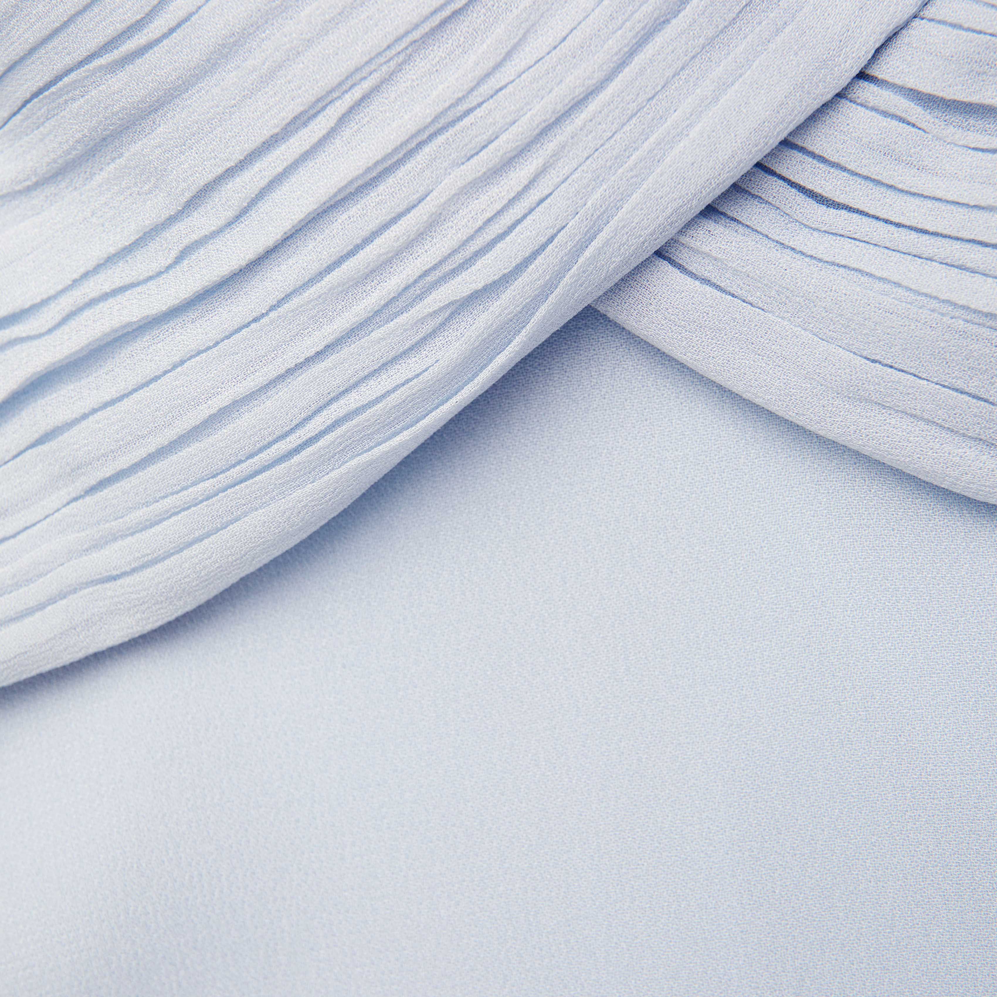 Blue Georgette Flower Maxi Dress - Image 5