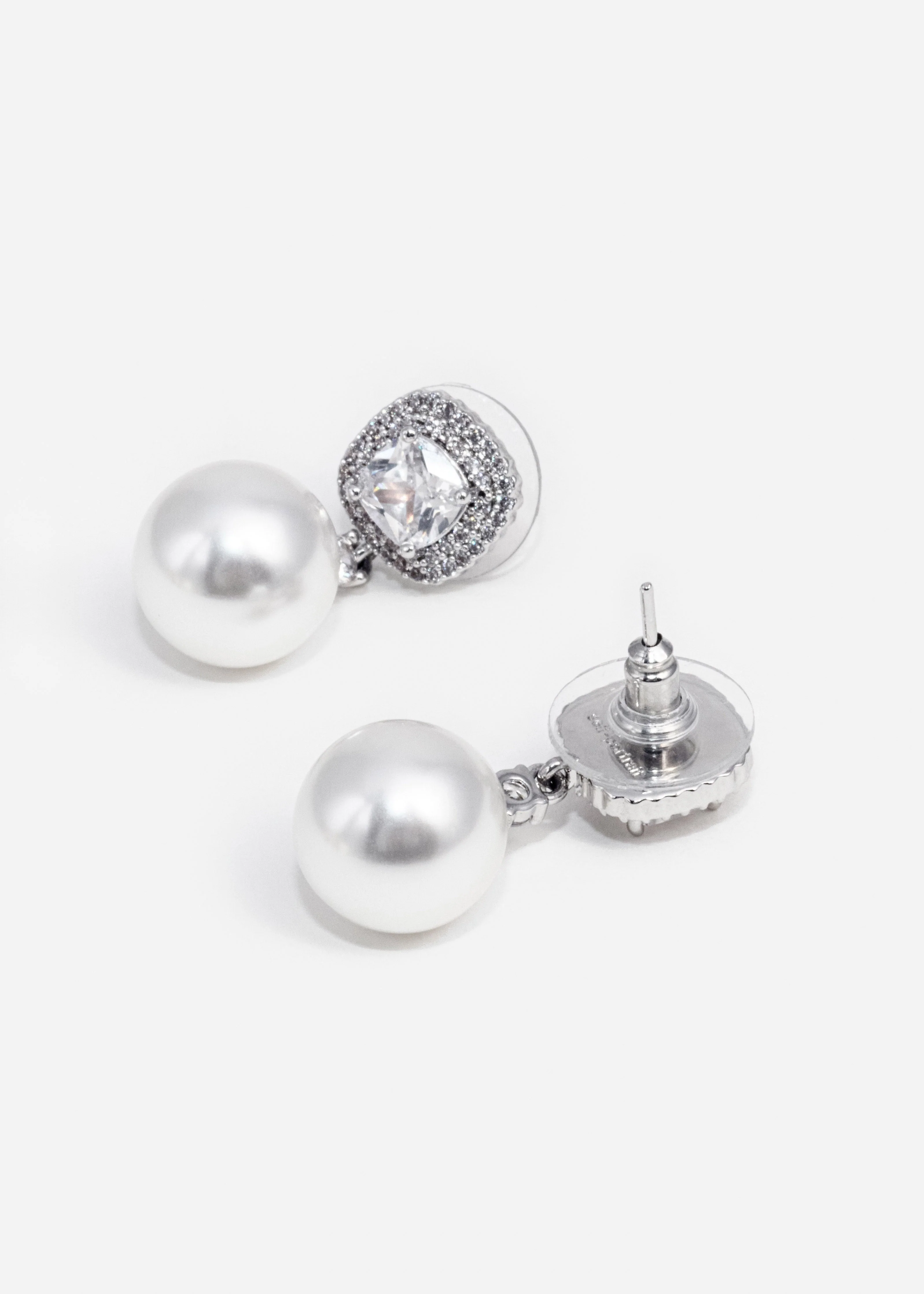 Crystal Pearl Earrings - Image 3