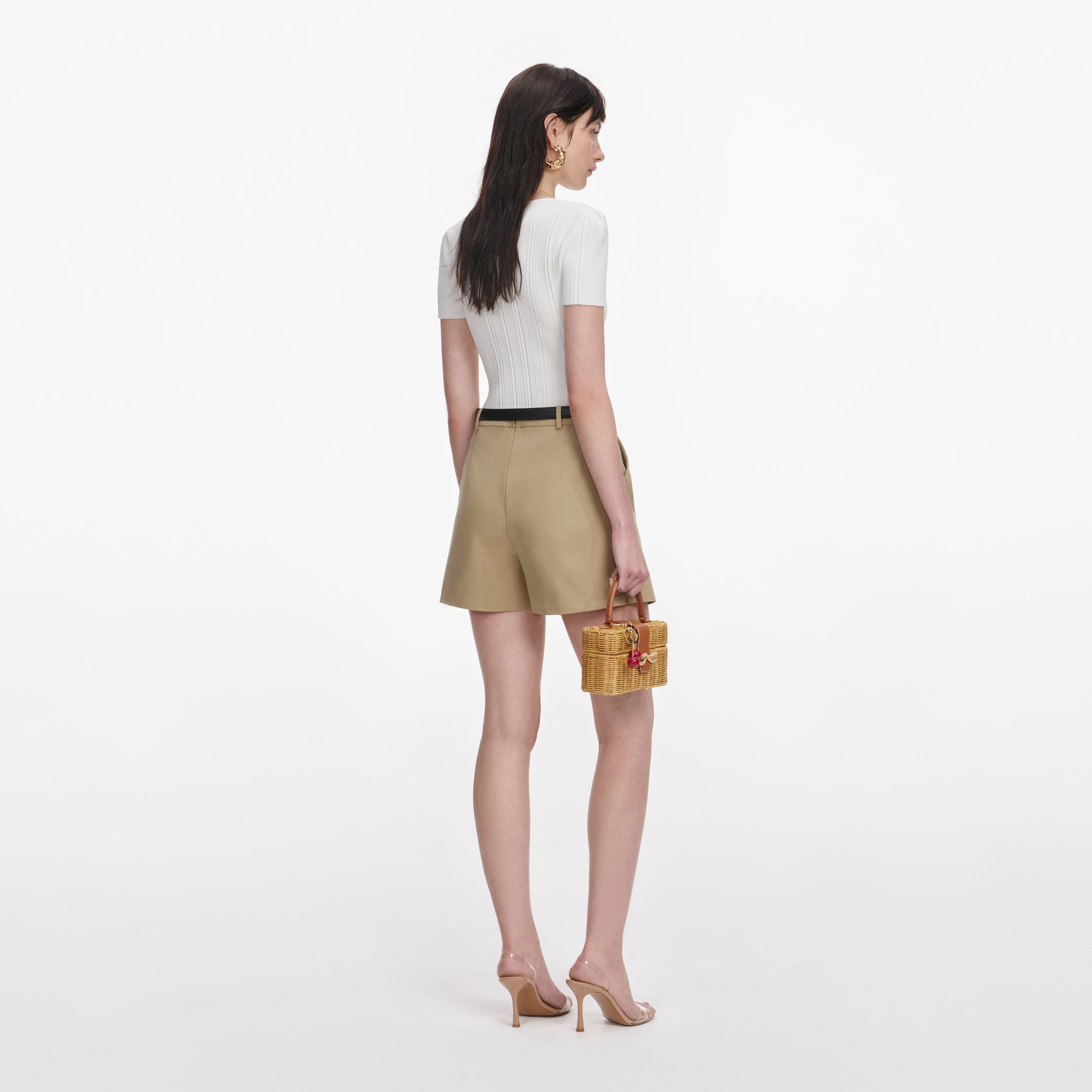 Beige Cotton Skort - Image 3