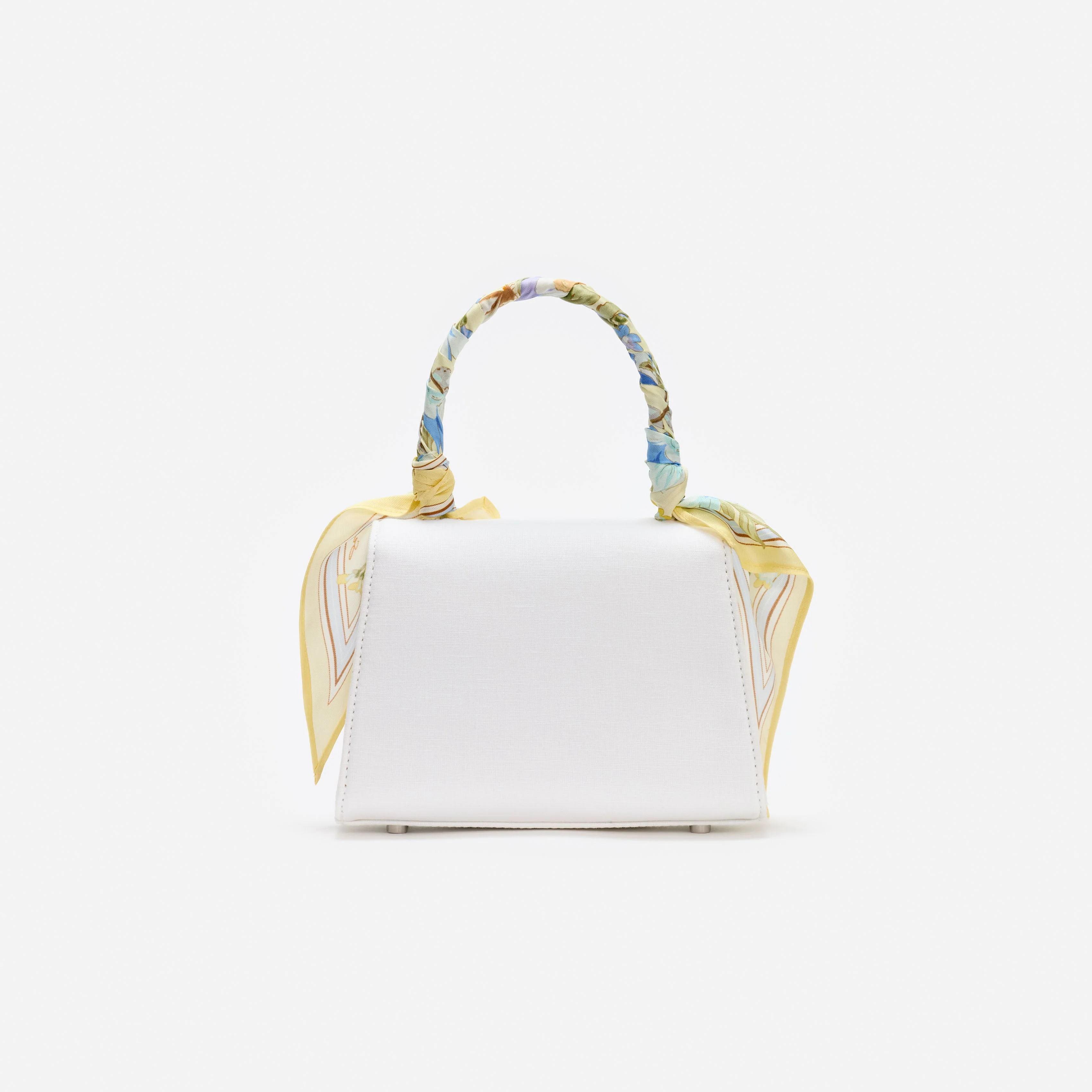 Cream Linen Yellow Floral Mini Bag - Image 3