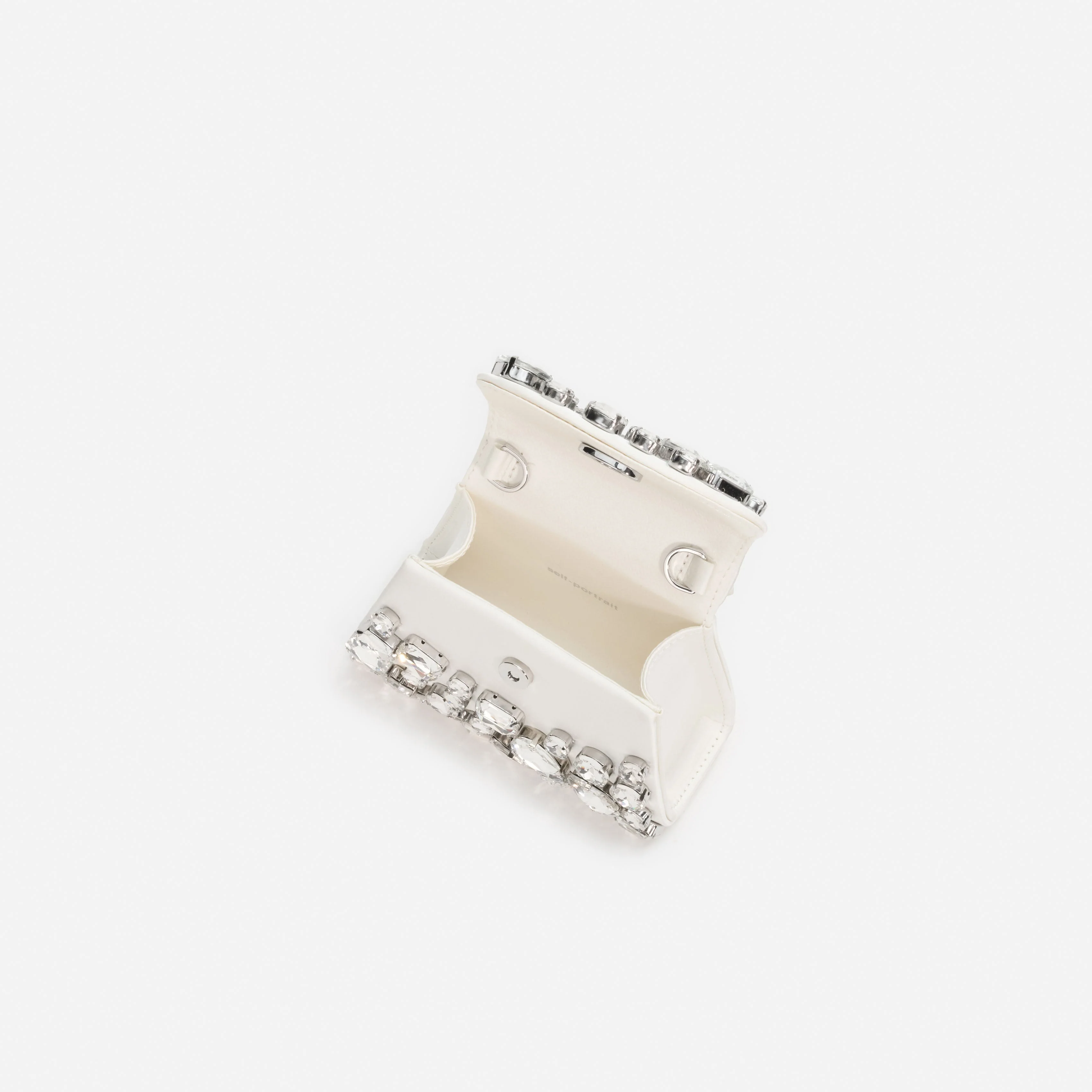 Cream Multi Crystal Mini Bag - Image 5