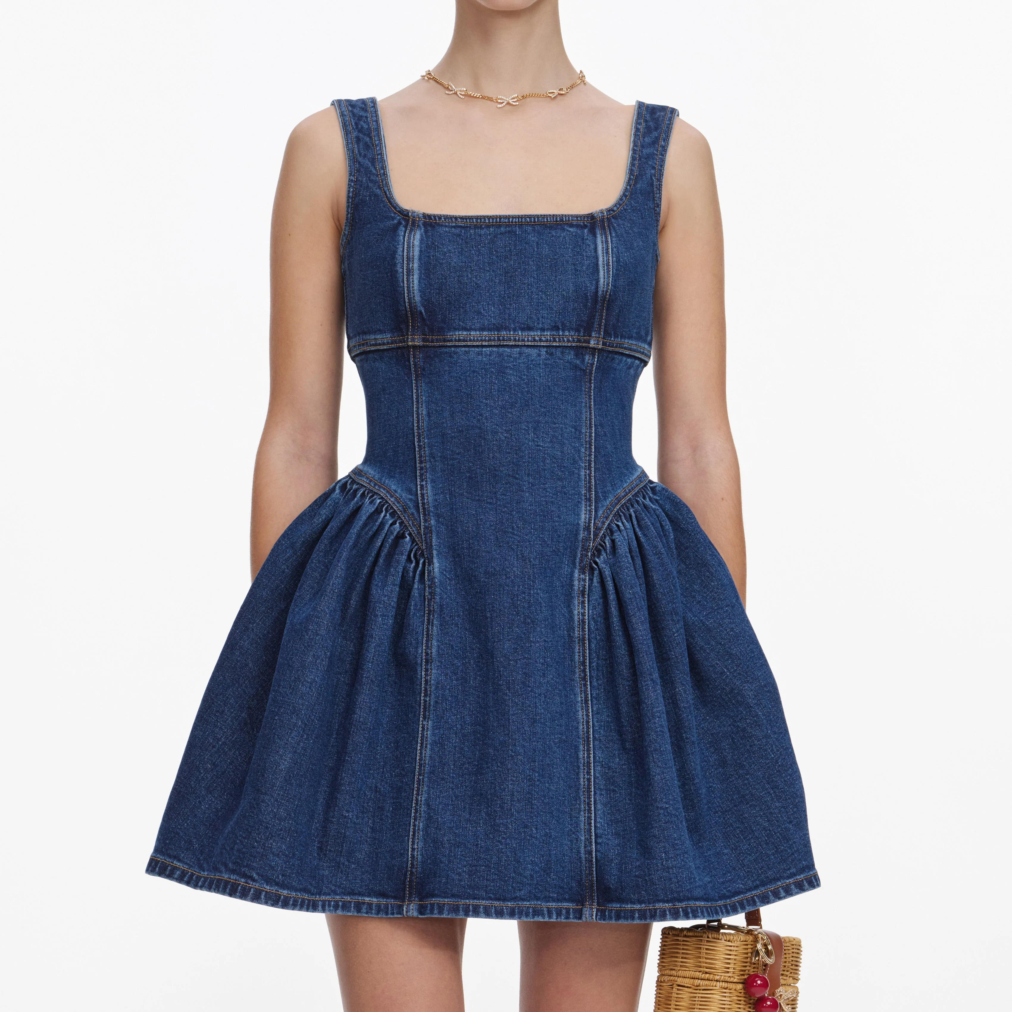 Denim Mini Dress - Image 4