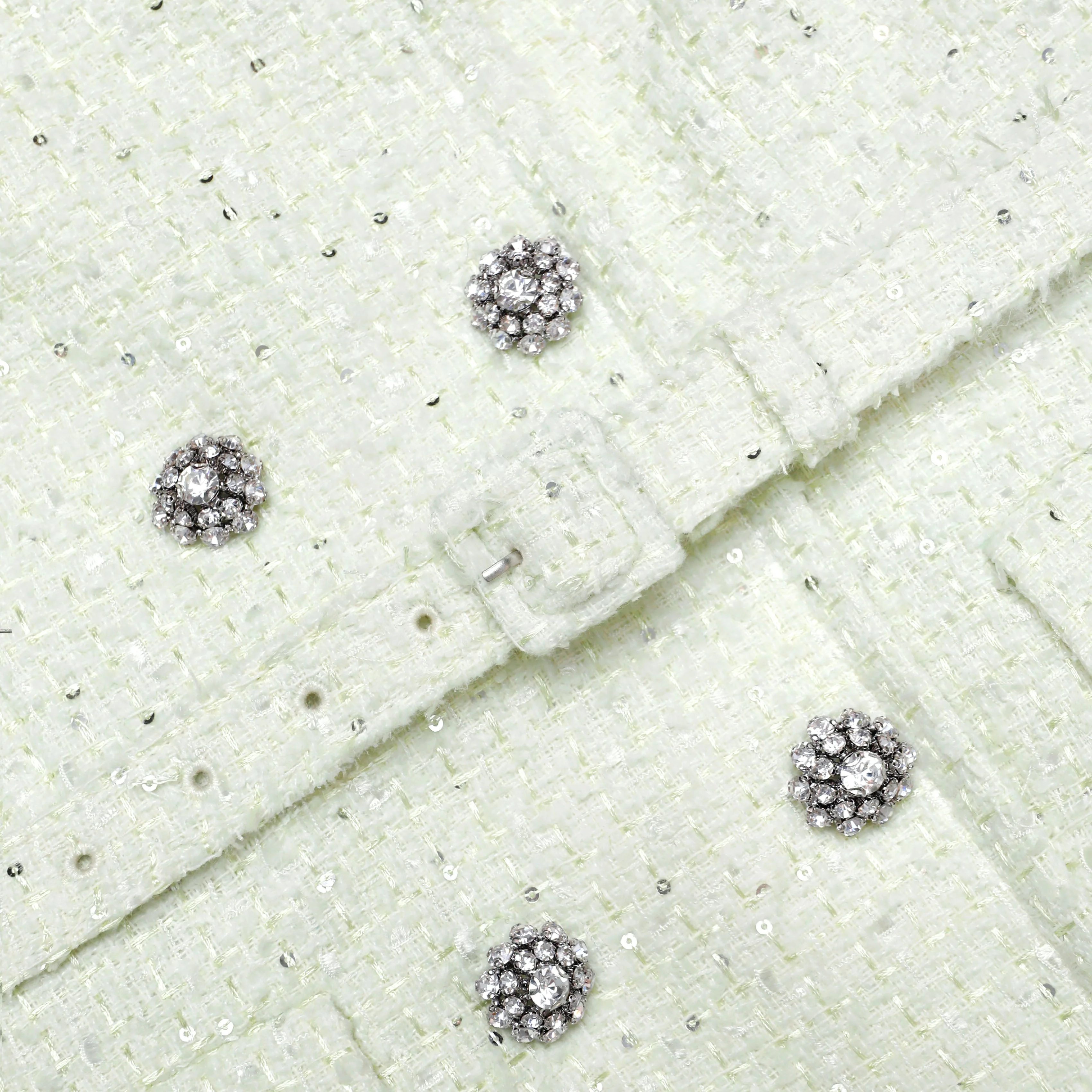 Lime Boucle Midi Dress - Image 5