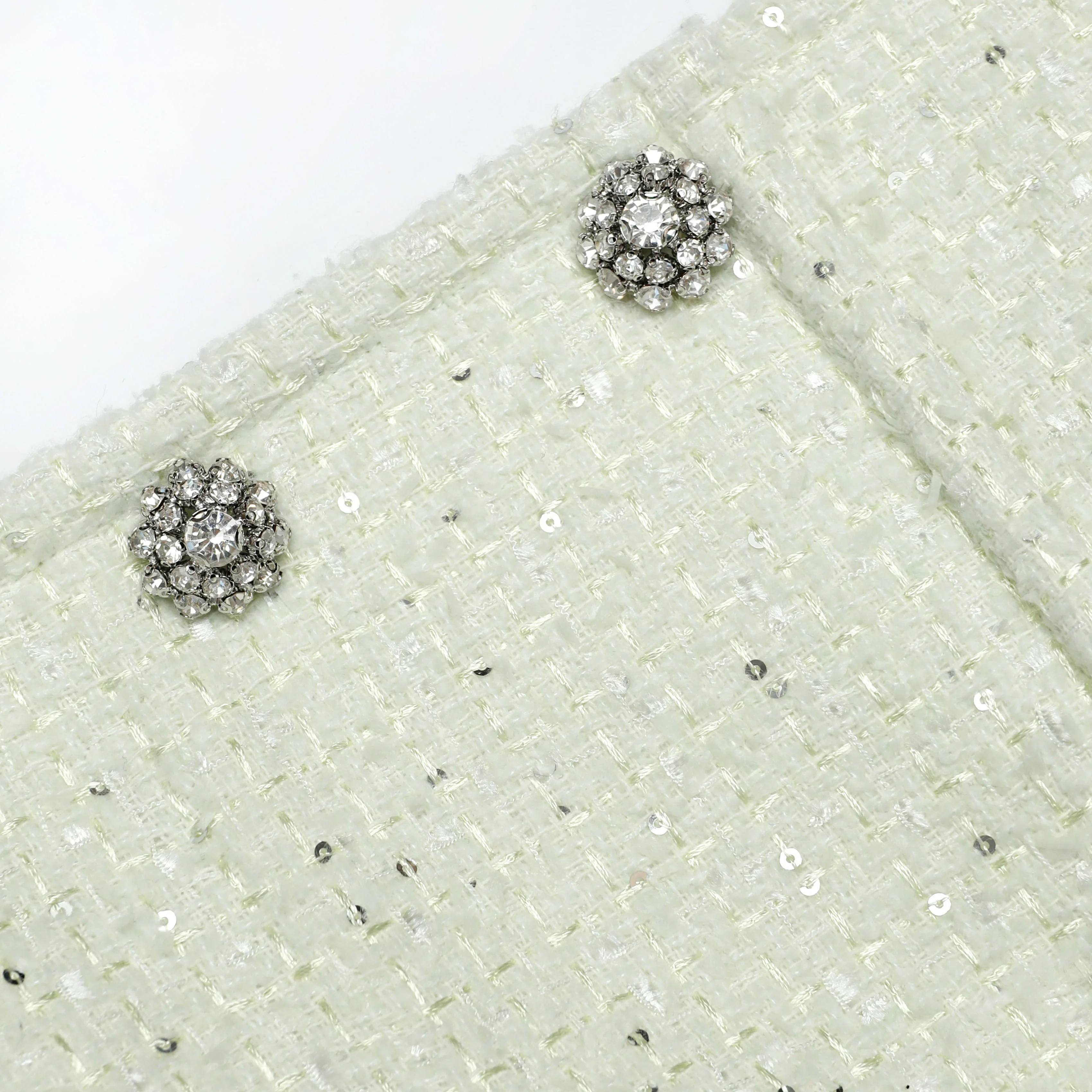 Lime Boucle Mini Dress - Image 5