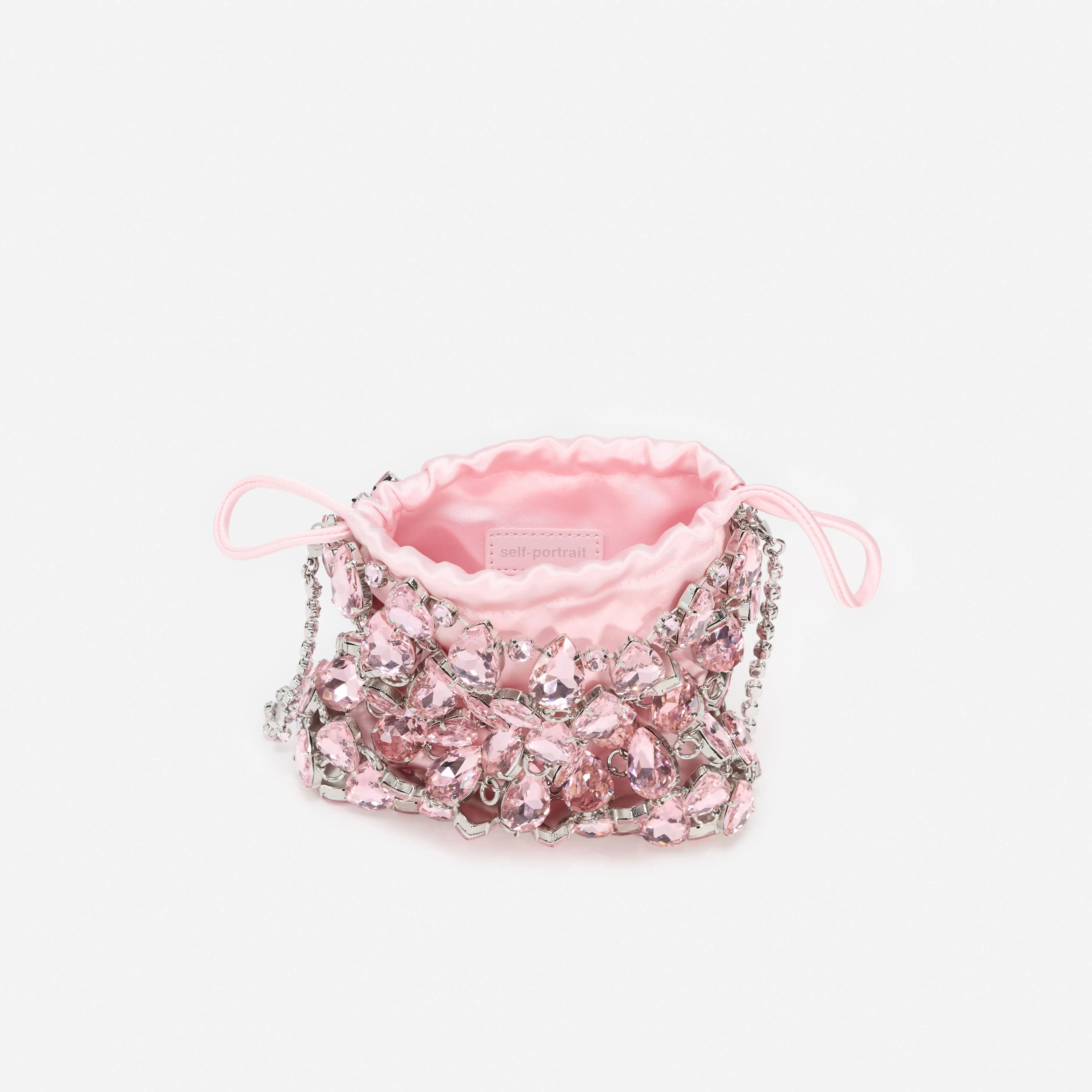 Pink Crystal Chainmail Mini Bag - Image 4
