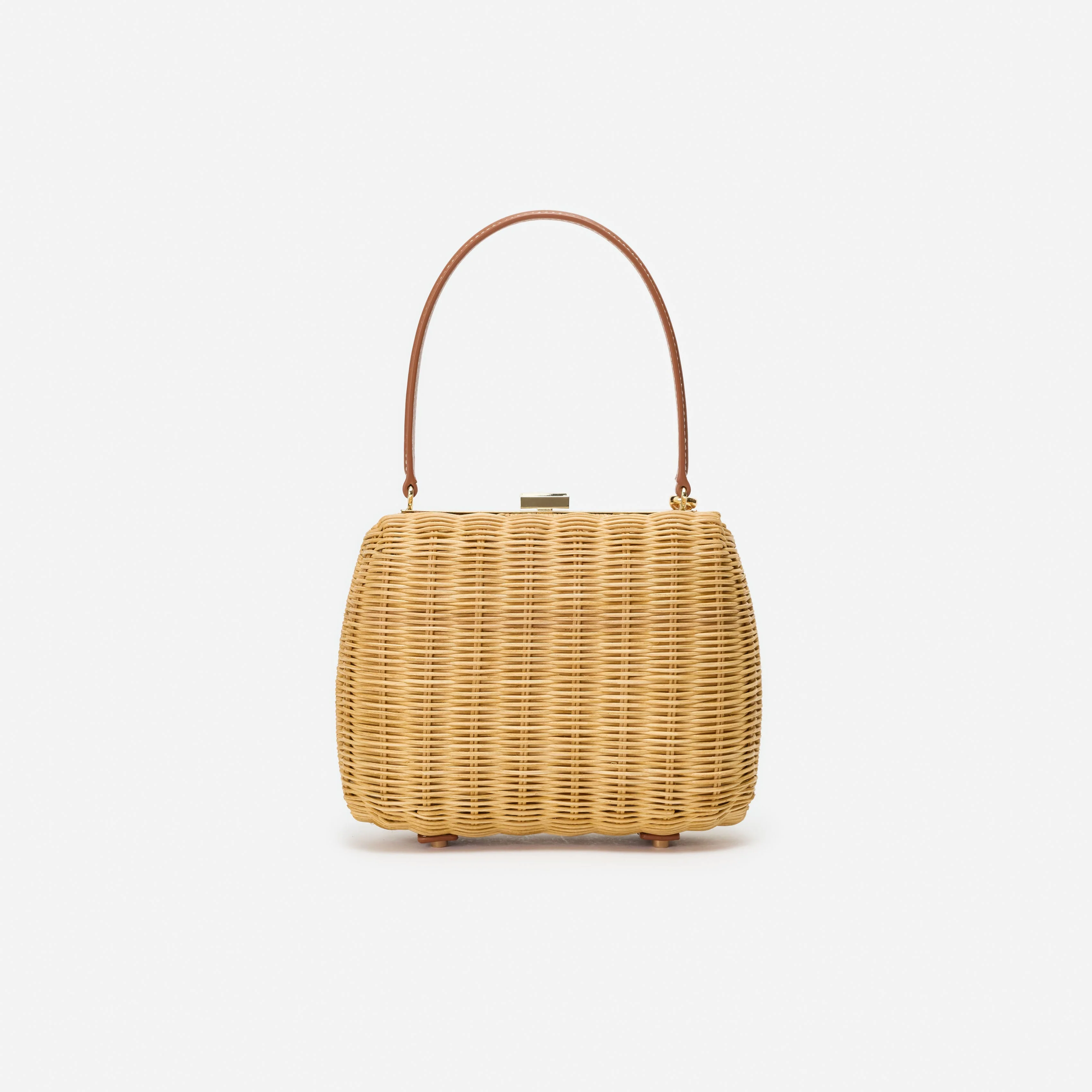 Rattan Cherry Charm Mini Bag - Image 3