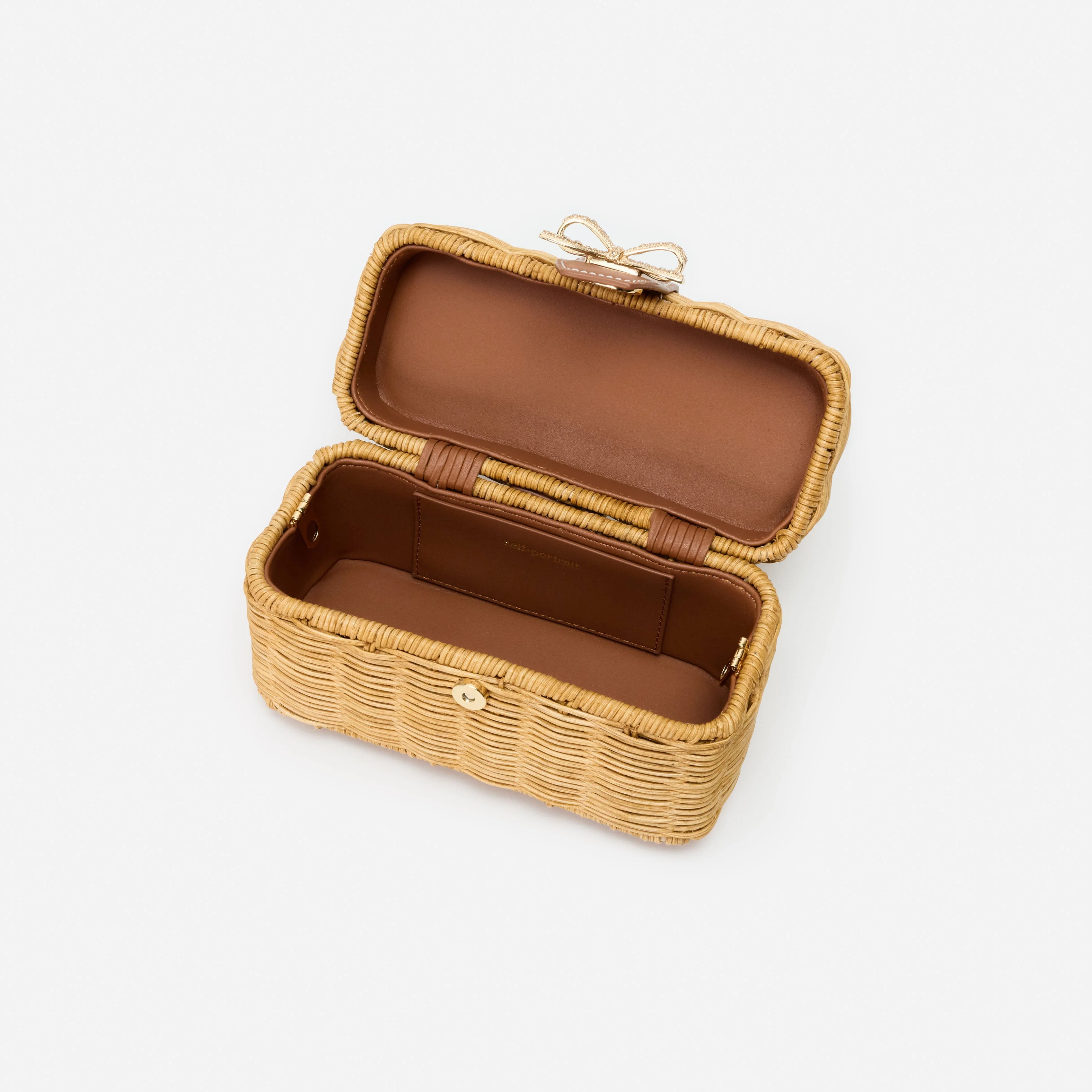 Rattan Cherry Charm Mini Basket Bag - Image 5